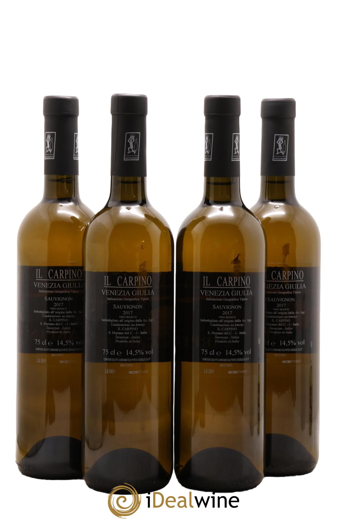 IGT Venezia Giulia Sauvignon Il Carpino 2017 - Lot de 4 bouteilles - 1
