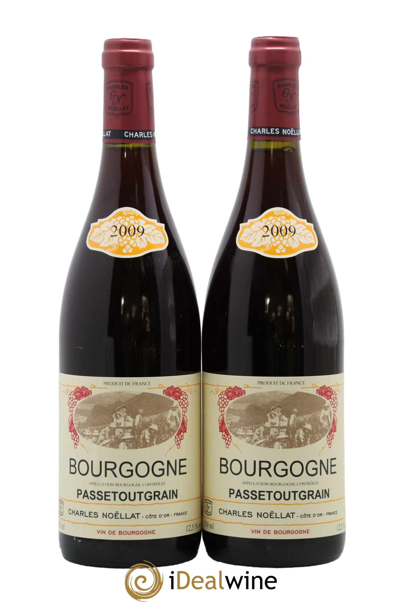Bourgogne Passetoutgrain Charles Noëllat 2009 - Lot de 2 bouteilles - 0