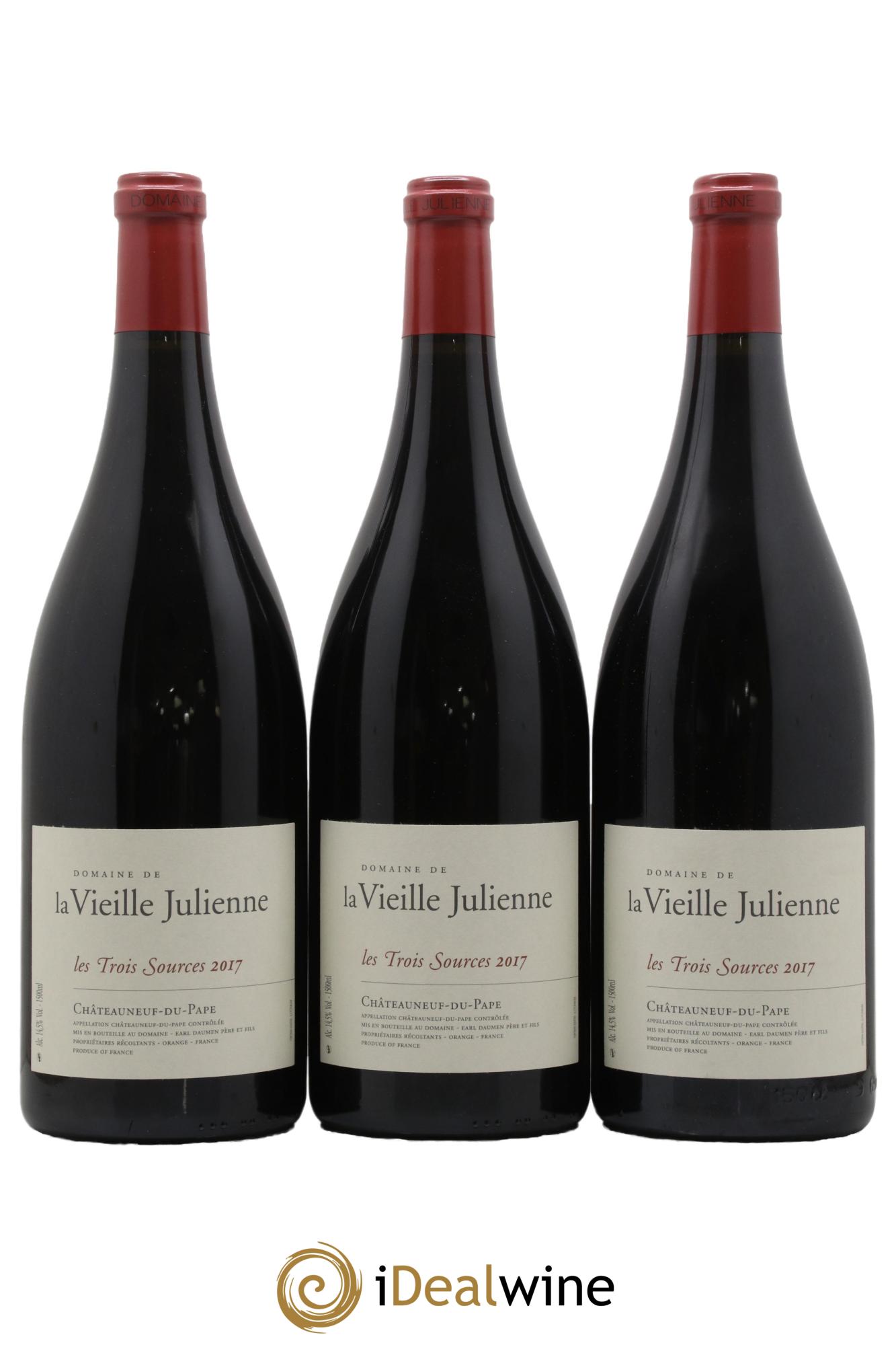 Châteauneuf-du-Pape Vieille Julienne (Domaine de la) Les Trois Sources Jean-Paul Daumen 2017 - Lot of 3 magnums - 0