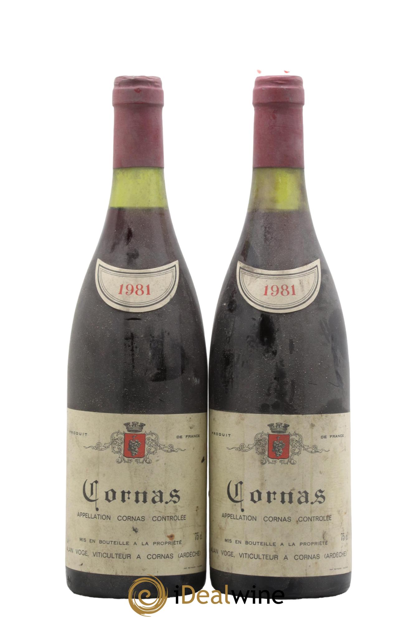 Cornas Domaine Alain Voge 1981 - Lot de 2 bouteilles - 0