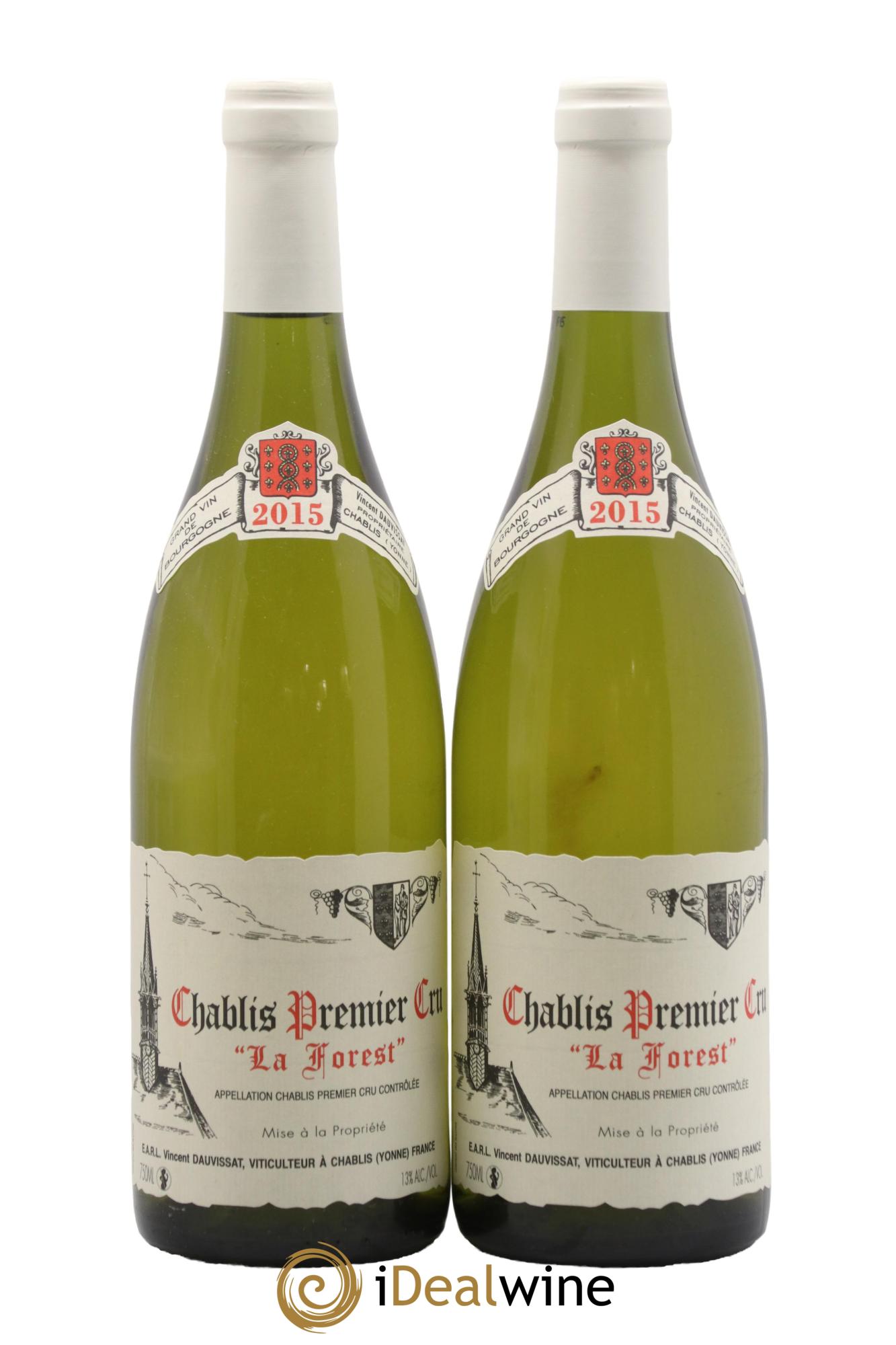 Chablis 1er Cru La Forest Vincent Dauvissat (Domaine) 2015 - Lot of 2 bottles - 0