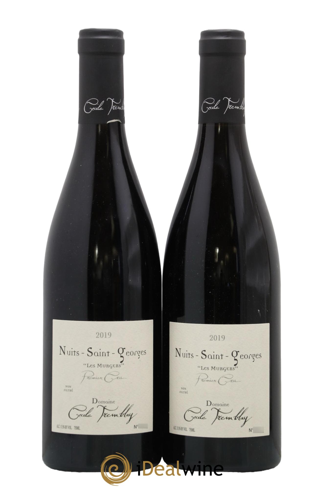Nuits-Saint-Georges 1er Cru Les Murgers Cécile Tremblay 2019 - Lot de 2 bouteilles - 0