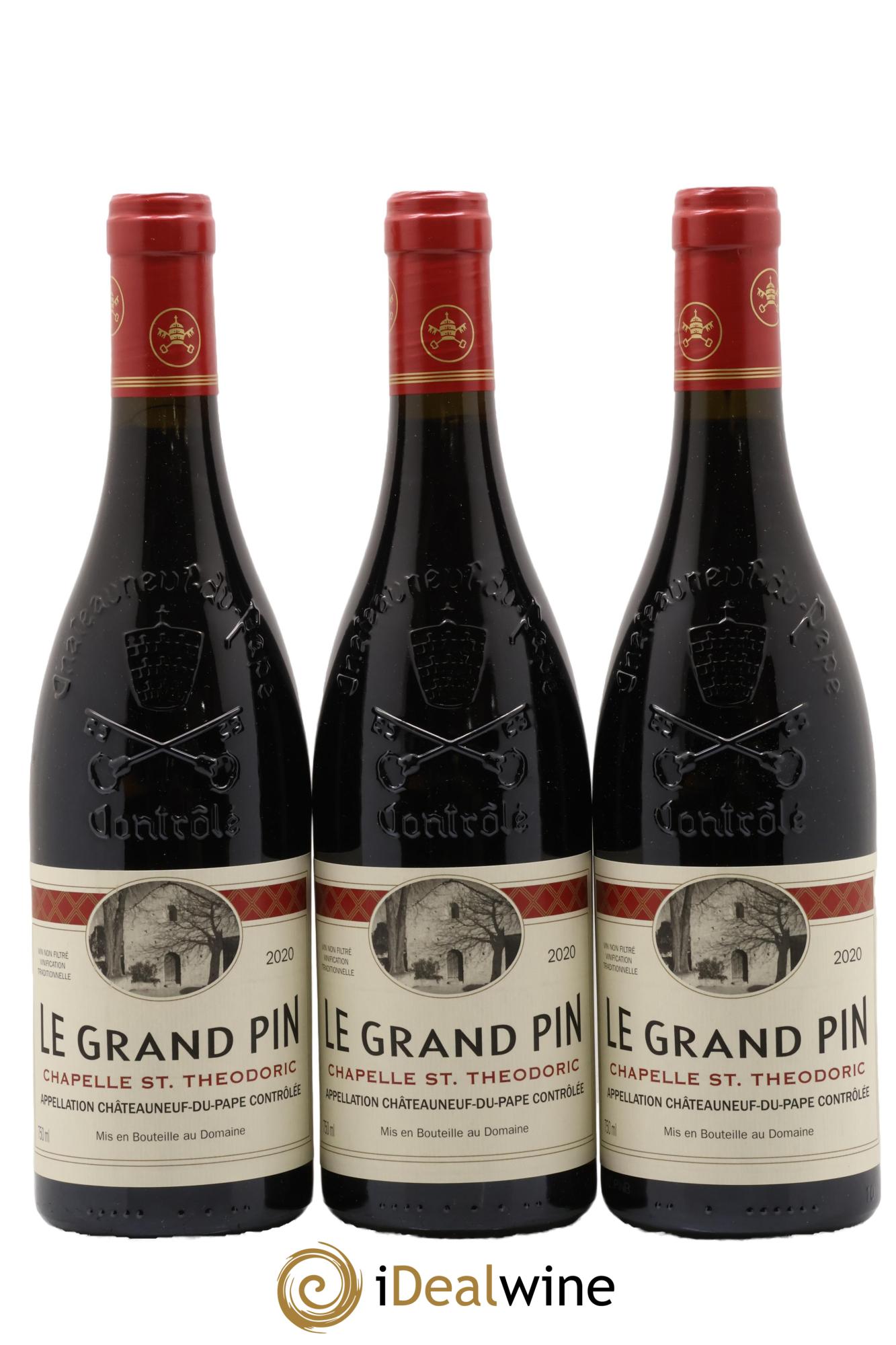 Châteauneuf-du-Pape Cuvée Le Grand Pin Chapelle Saint Theodoric 2020 - Lot de 3 bouteilles - 0