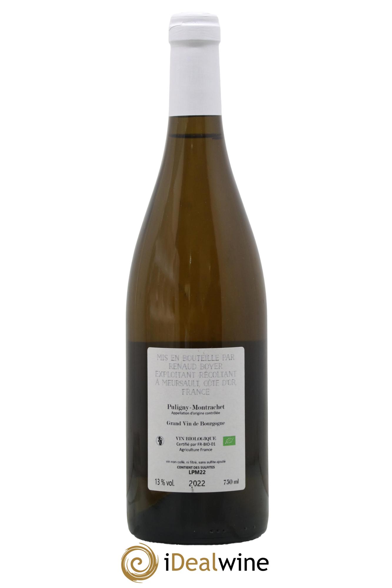 Puligny-Montrachet Les Reuchaux Renaud Boyer 2022 - Lot de 1 bouteille - 1