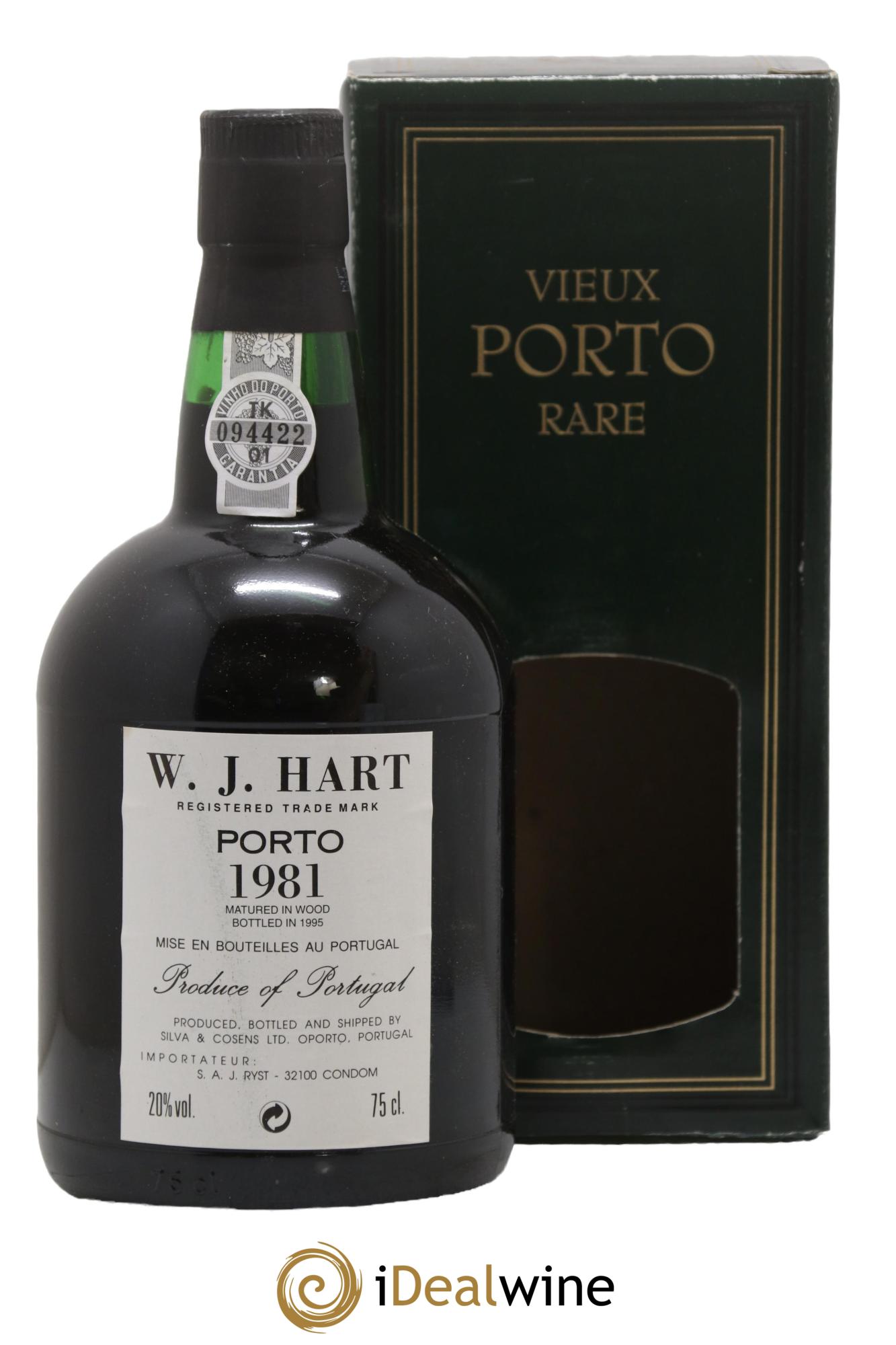Porto W.J. Hart 1981 - Lotto di 1 bottiglia - 0