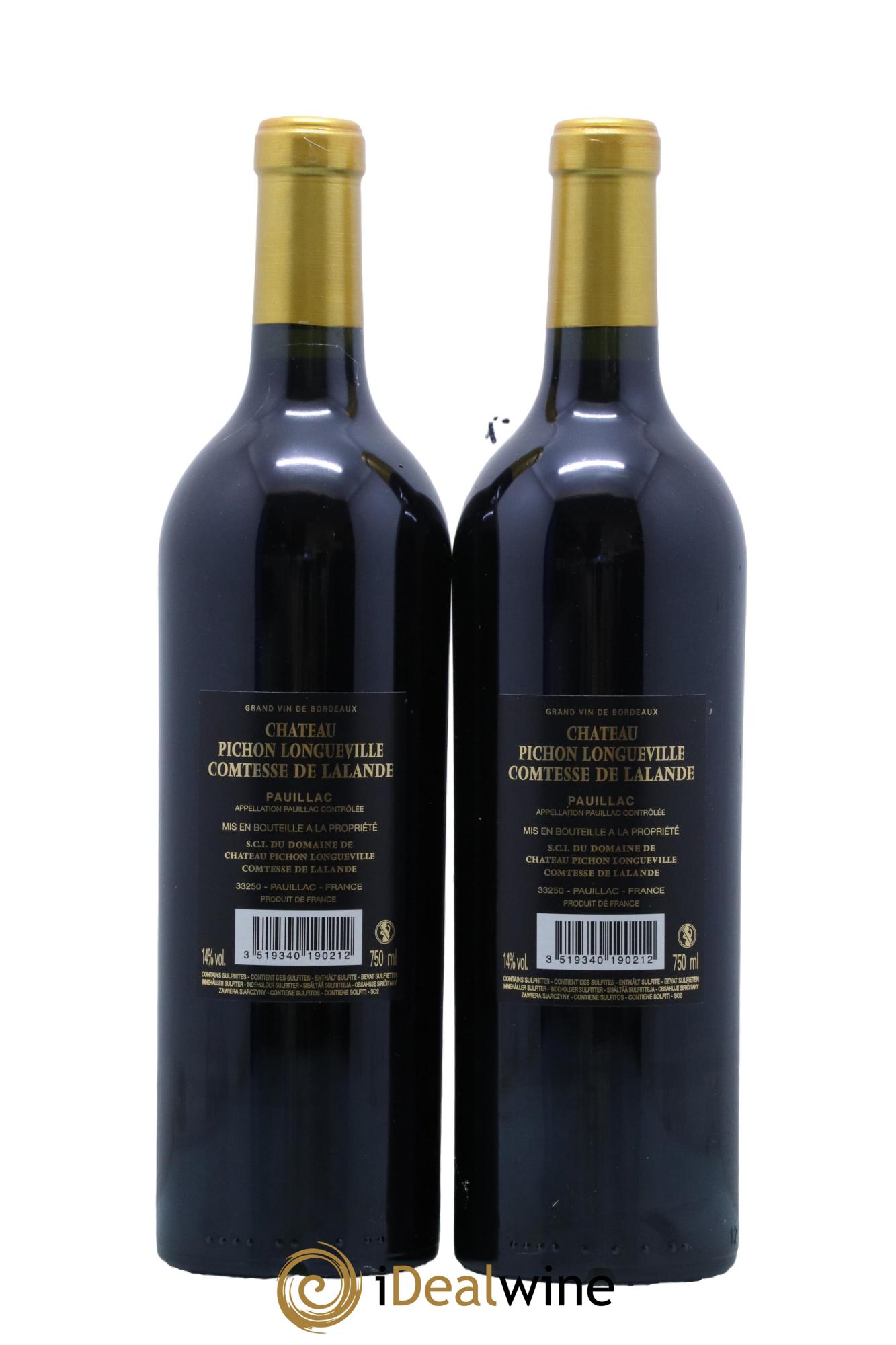 Château Pichon Longueville Comtesse de Lalande 2ème Grand Cru Classé 2019 - Lot de 2 bouteilles - 1