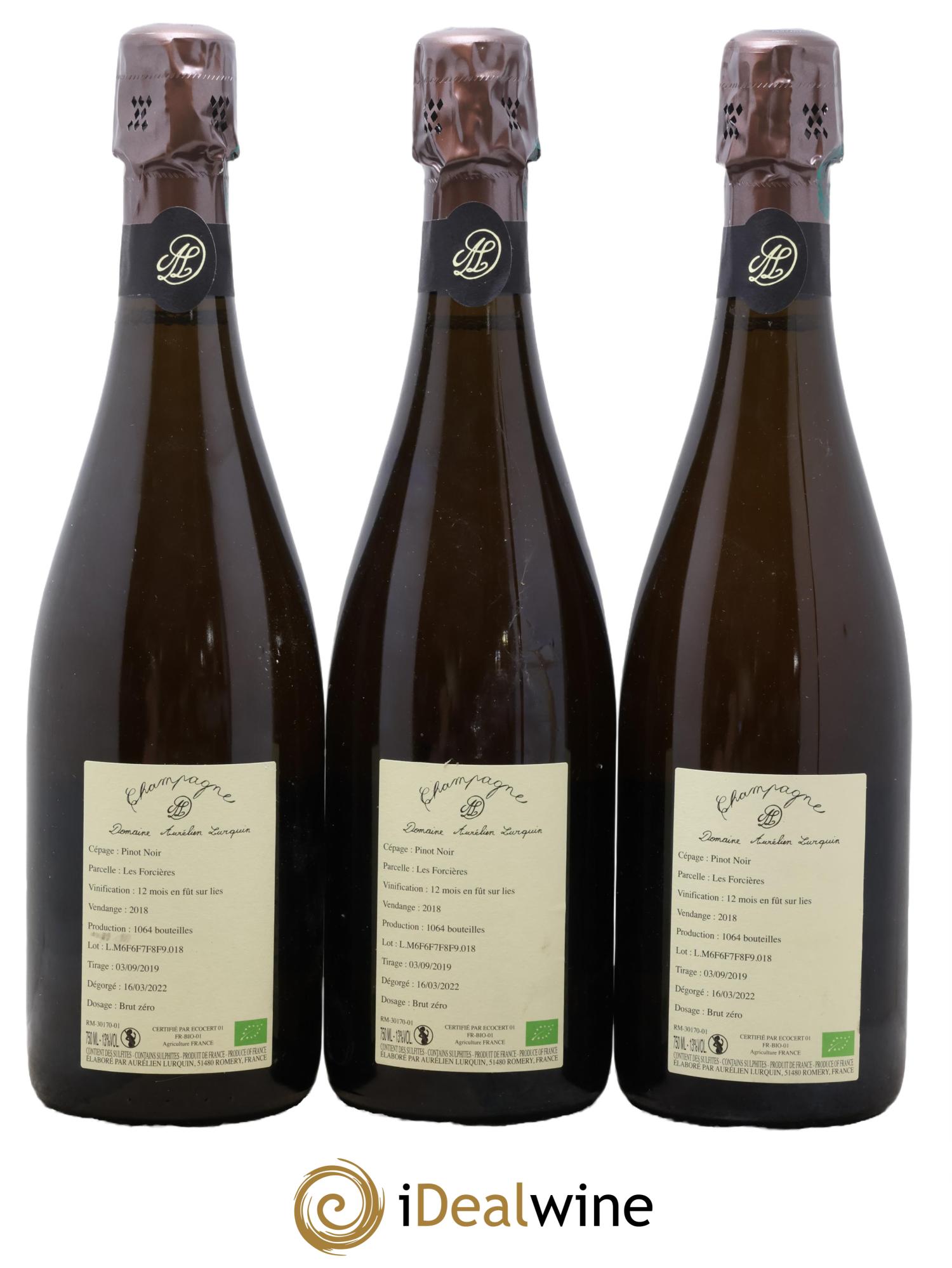 Pinot Noir Les Forcières Aurélien Lurquin 2018 - Lot de 3 bouteilles - 1