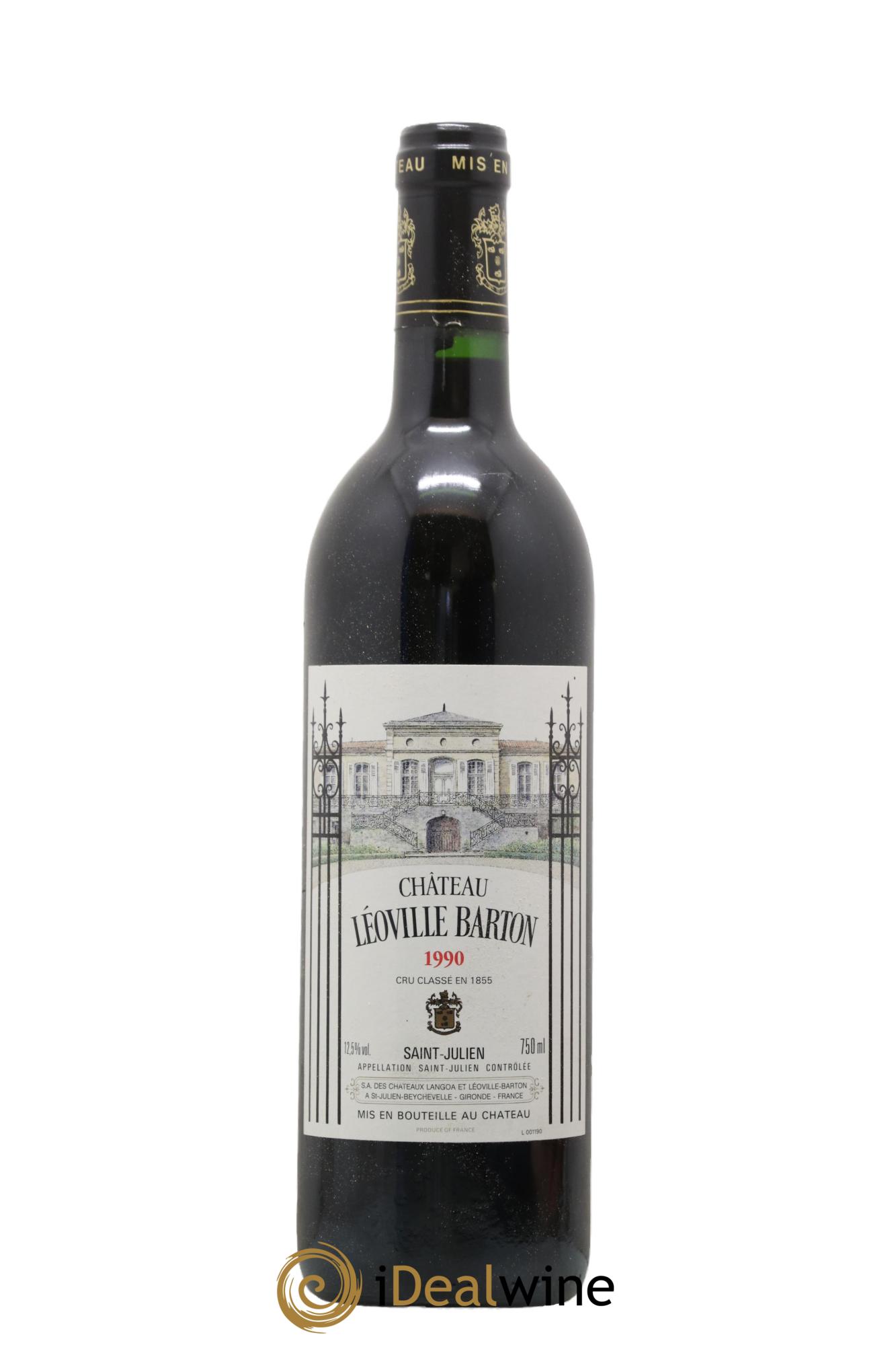 Château Léoville Barton 2ème Grand Cru Classé 1990 - Lot de 1 bouteille - 0