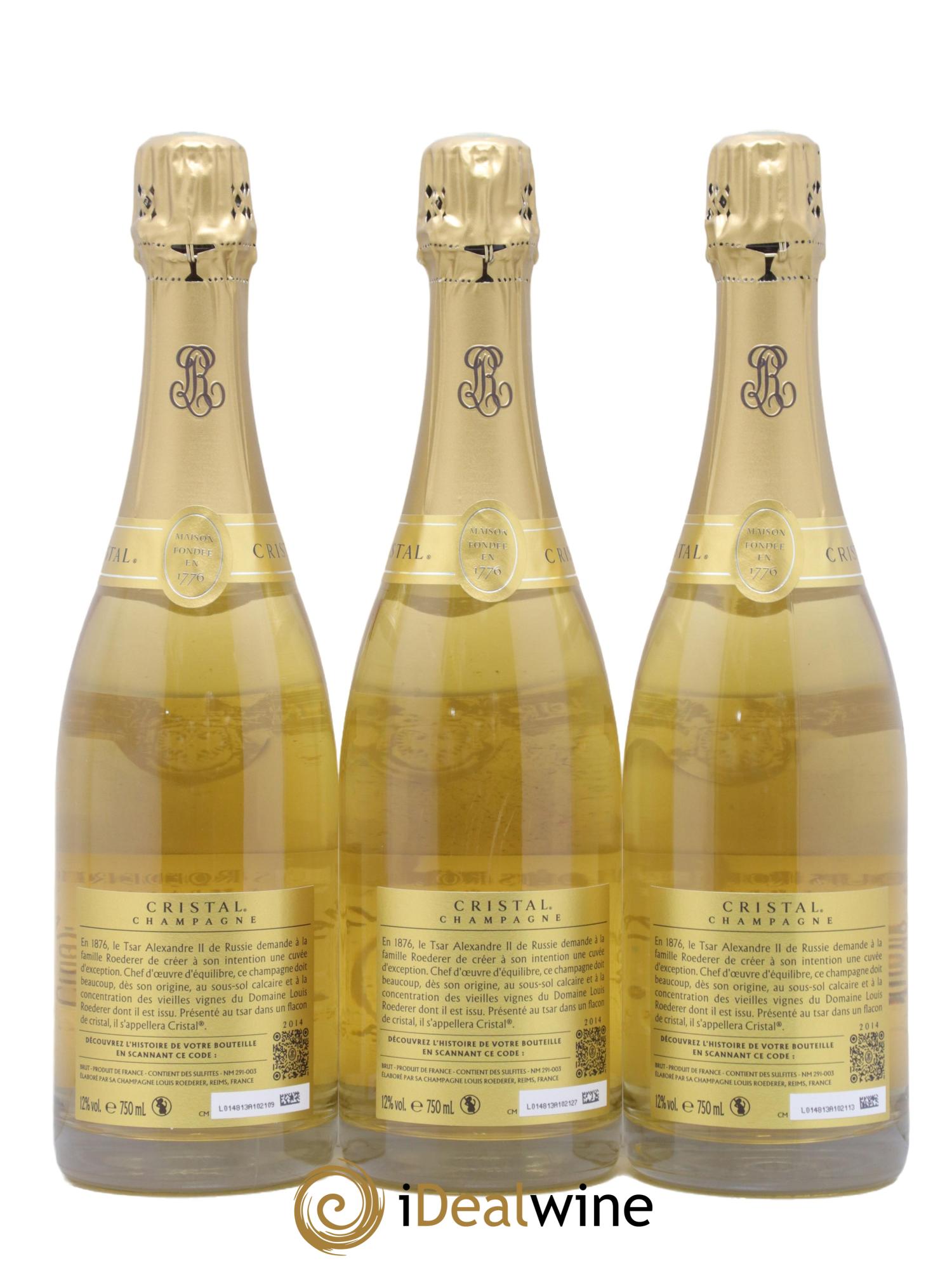 Cristal Louis Roederer 2014 - Posten von 3 Flaschen - 1