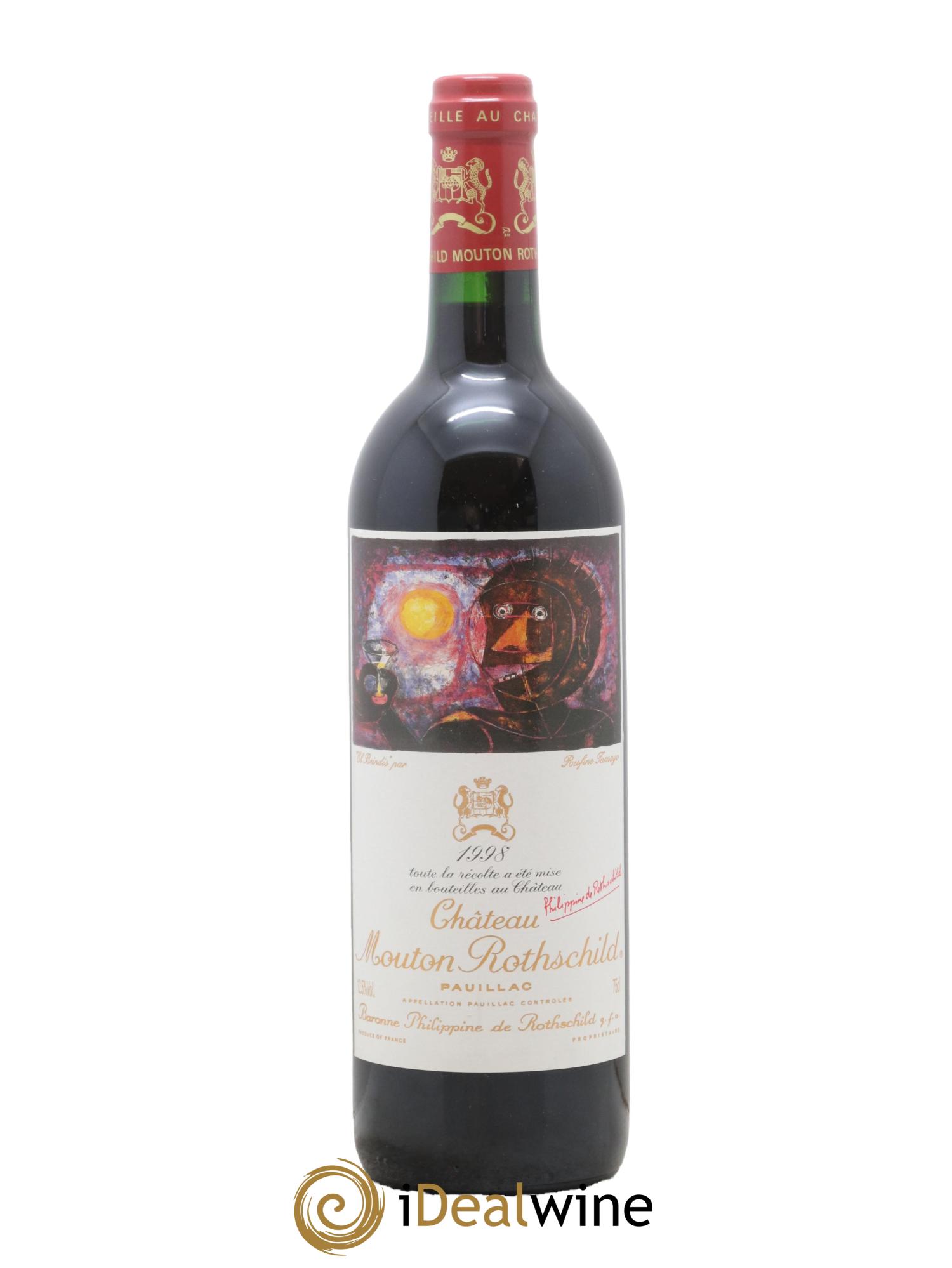 Château Mouton Rothschild 1er Grand Cru Classé 1998 - Lot de 1 bouteille - 0