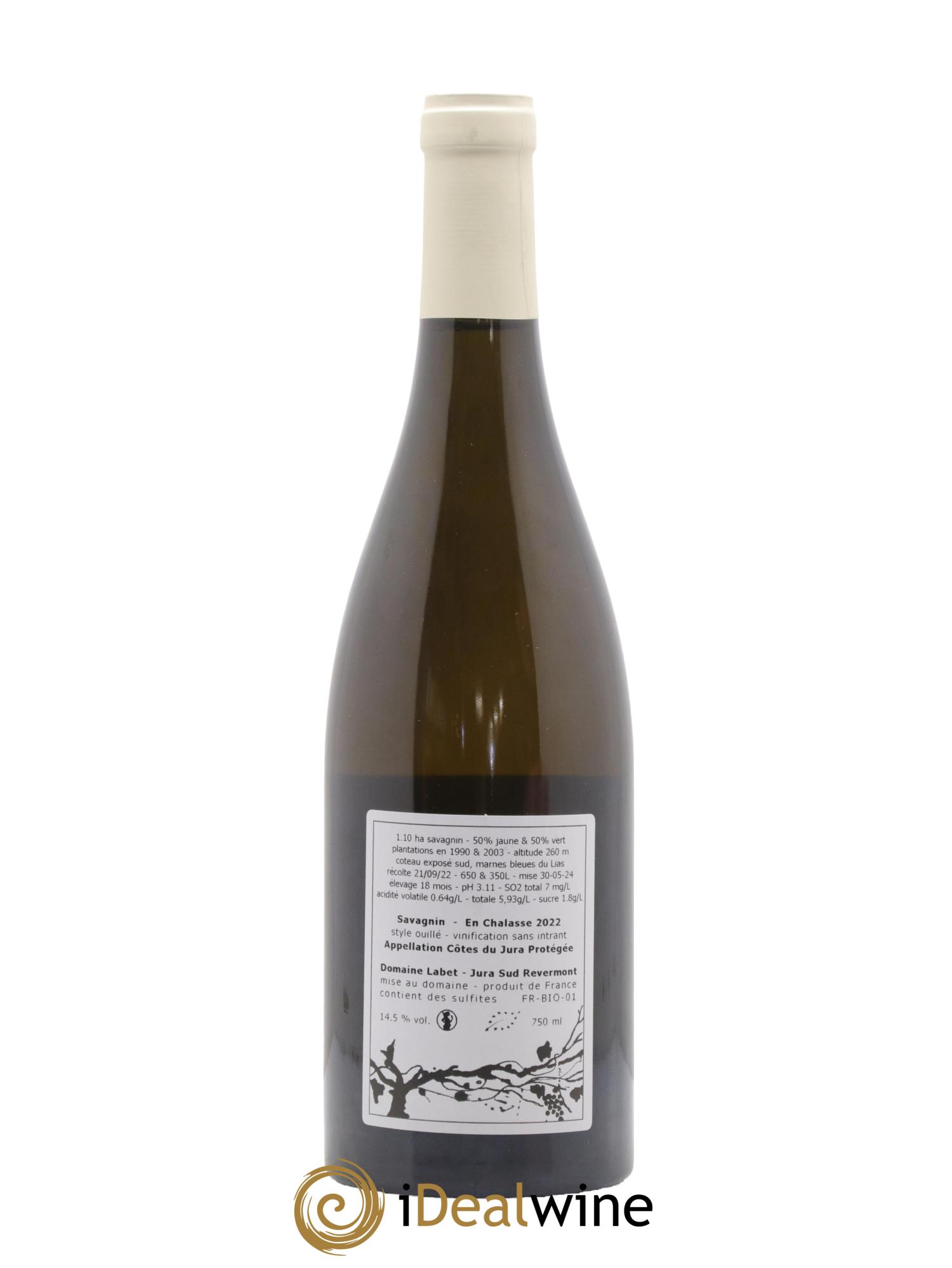 Côtes du Jura Fleur de Savagnin En Chalasse Romain - Julien - Charline Labet 2022 - Lot de 1 bouteille - 1