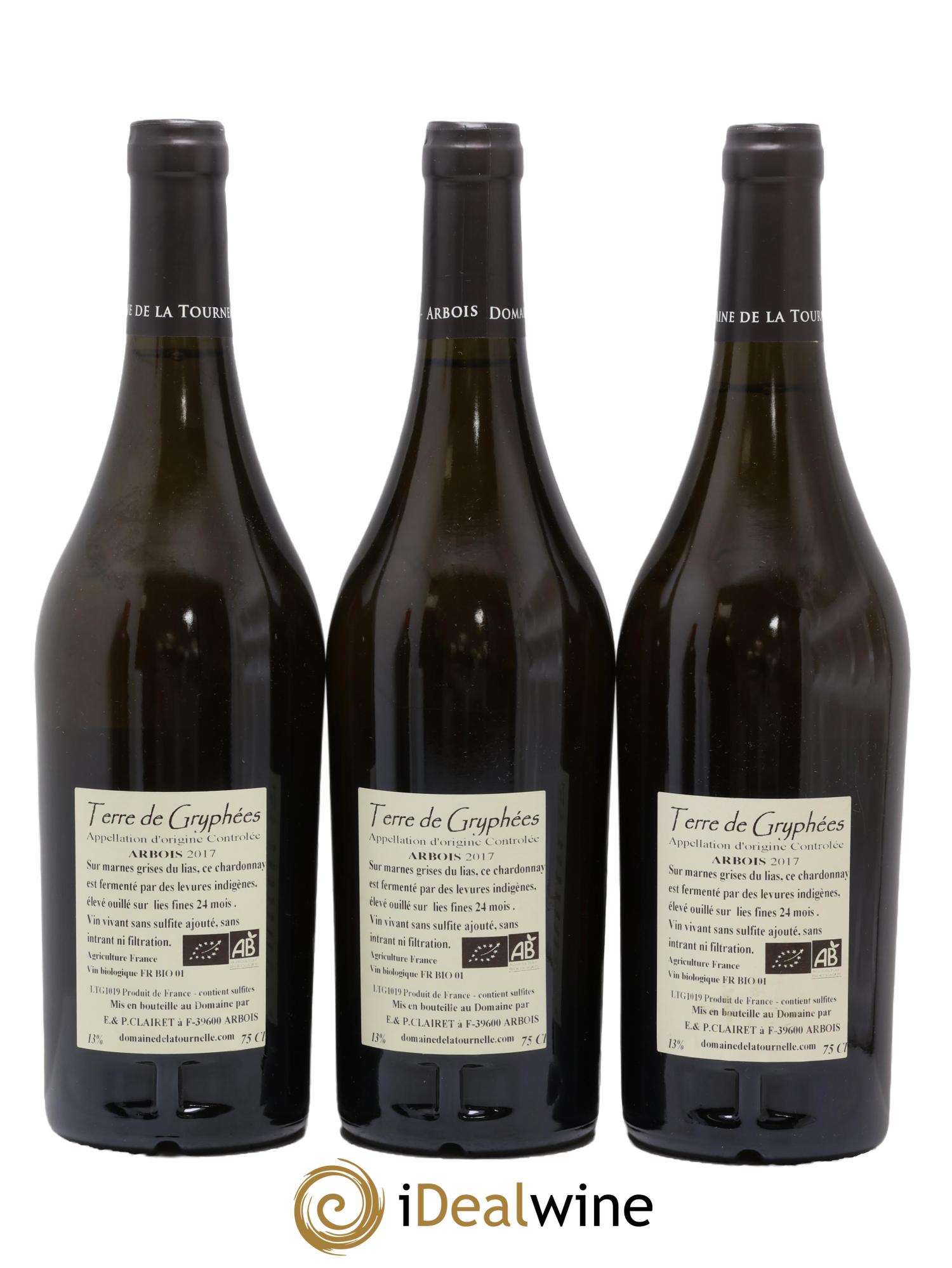 Arbois Terre De Gryphées Domaine de la Tournelle 2017 - Lot de 3 bouteilles - 1
