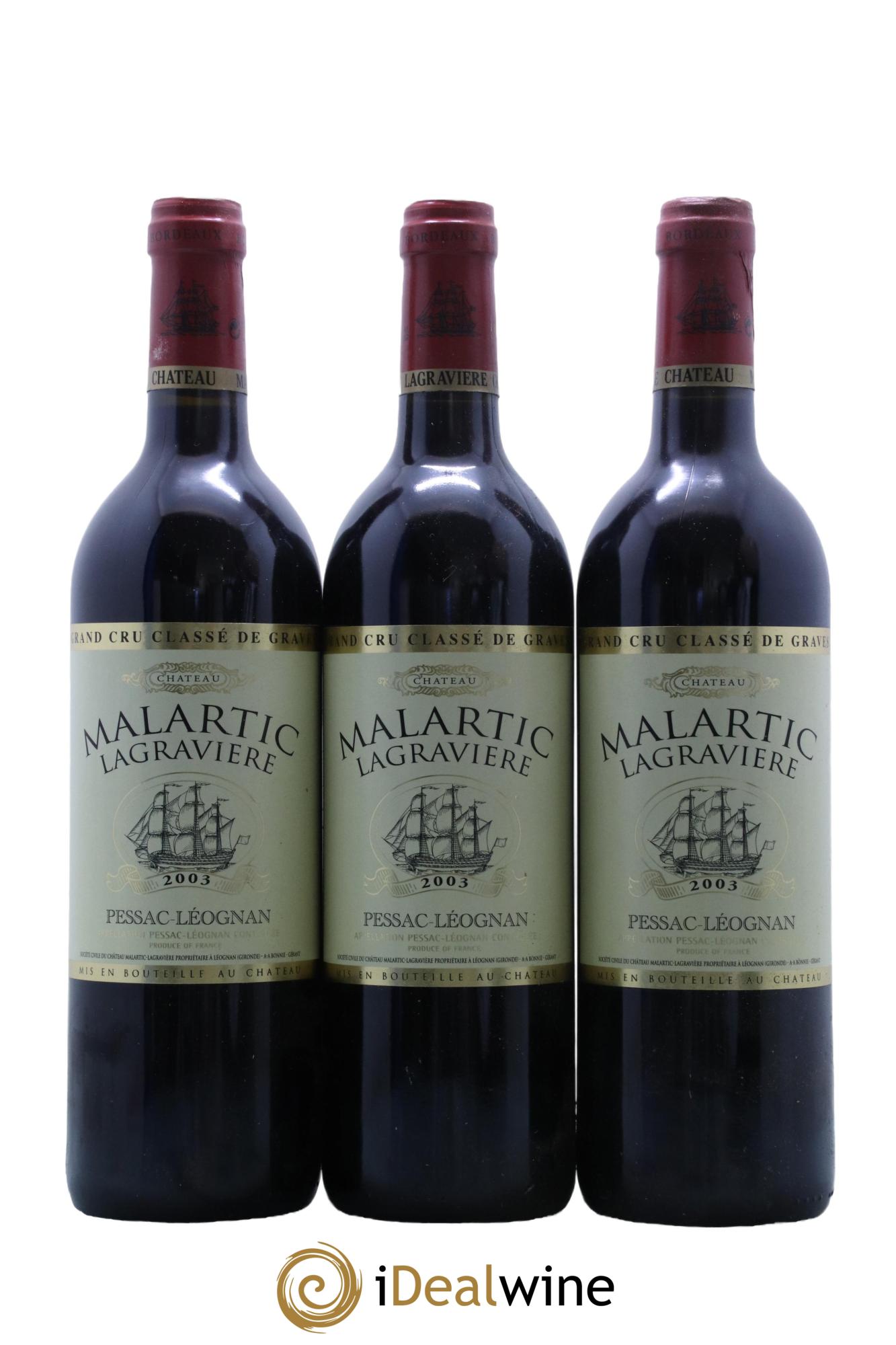 Château Malartic-Lagravière Cru Classé de Graves 2003 - Lot de 12 bouteilles - 4