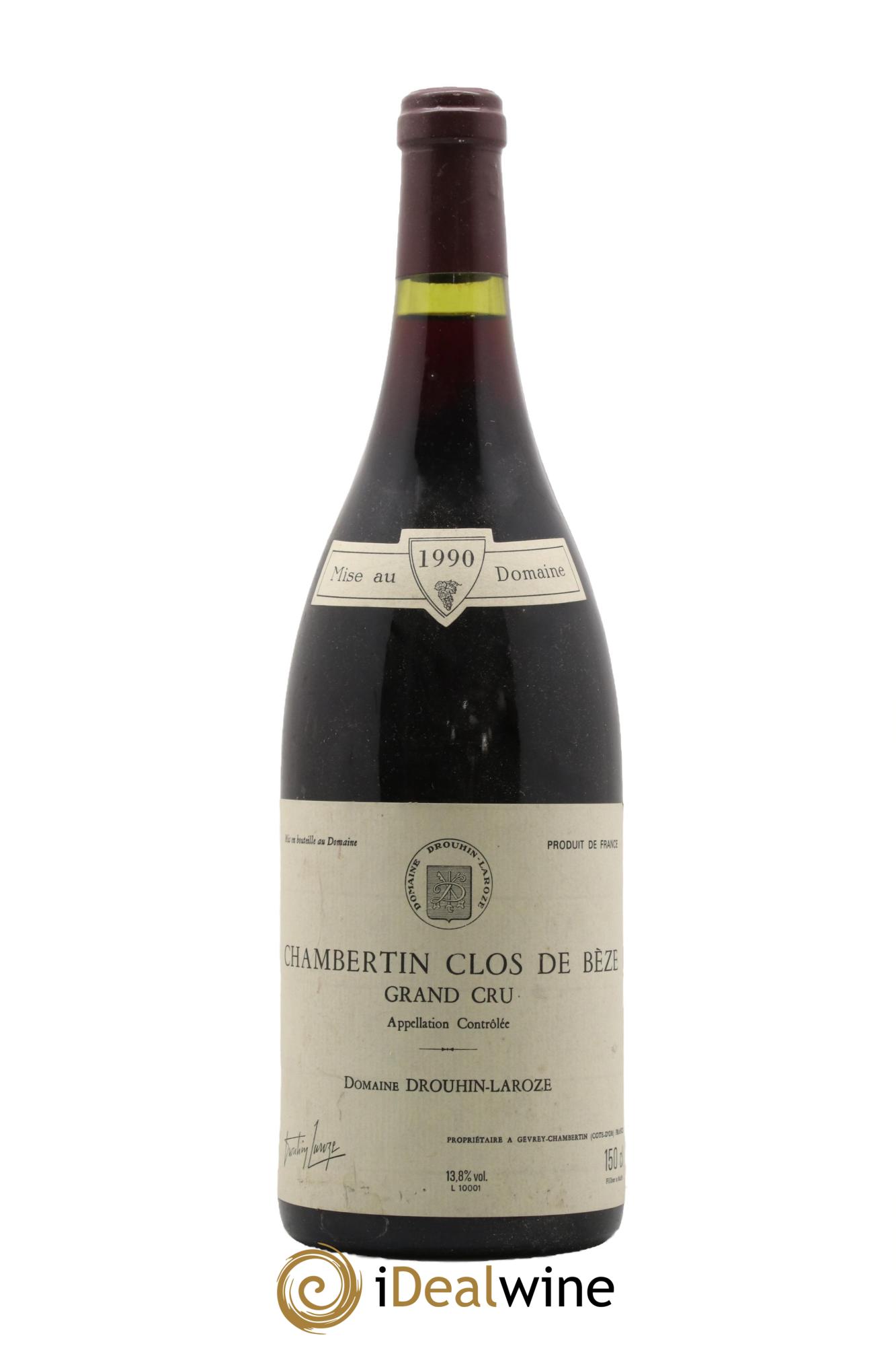 Chambertin Clos de Bèze Grand Cru Domaine Drouhin-Laroze 1990 - Lot de 1 magnum - 0