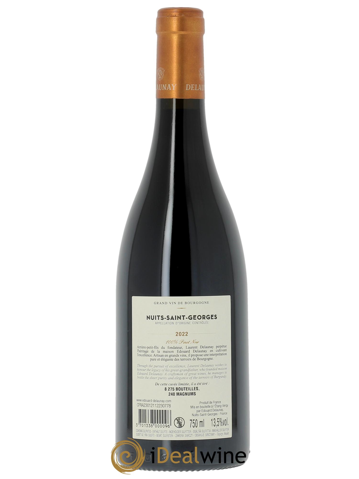 Nuits-Saint-Georges Le village Vieilles Vignes Edouard Delaunay  2022 - Lot de 1 bouteille - 1