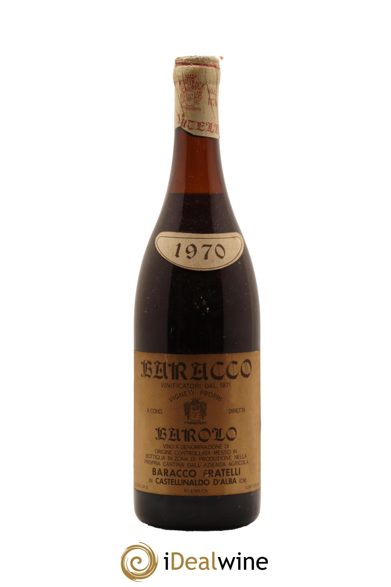 Barolo Fratelli Baracco 1970 - Lot de 1 bouteille - 0