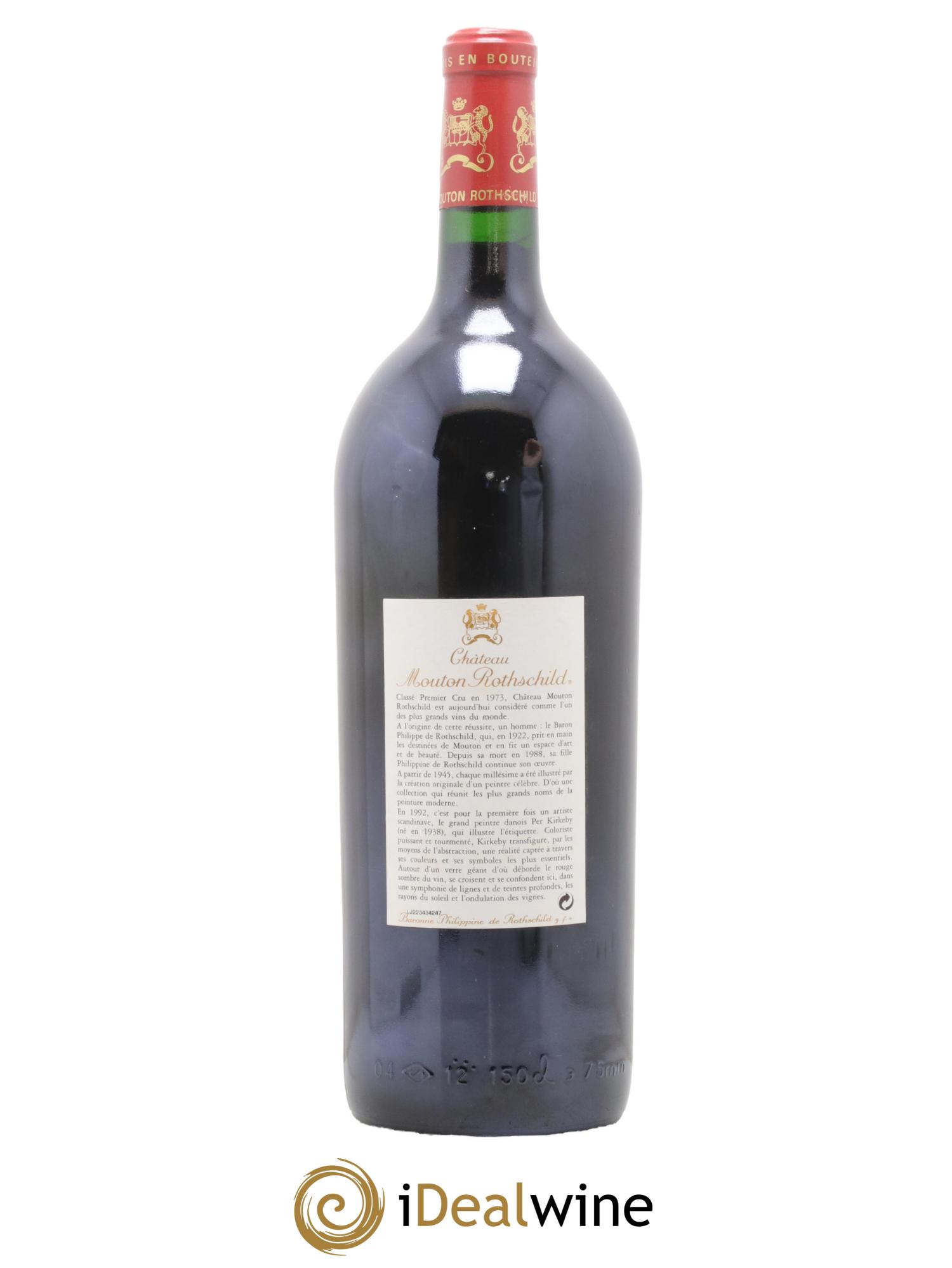 Château Mouton Rothschild 1er Grand Cru Classé 1992 - Lot de 1 magnum - 1