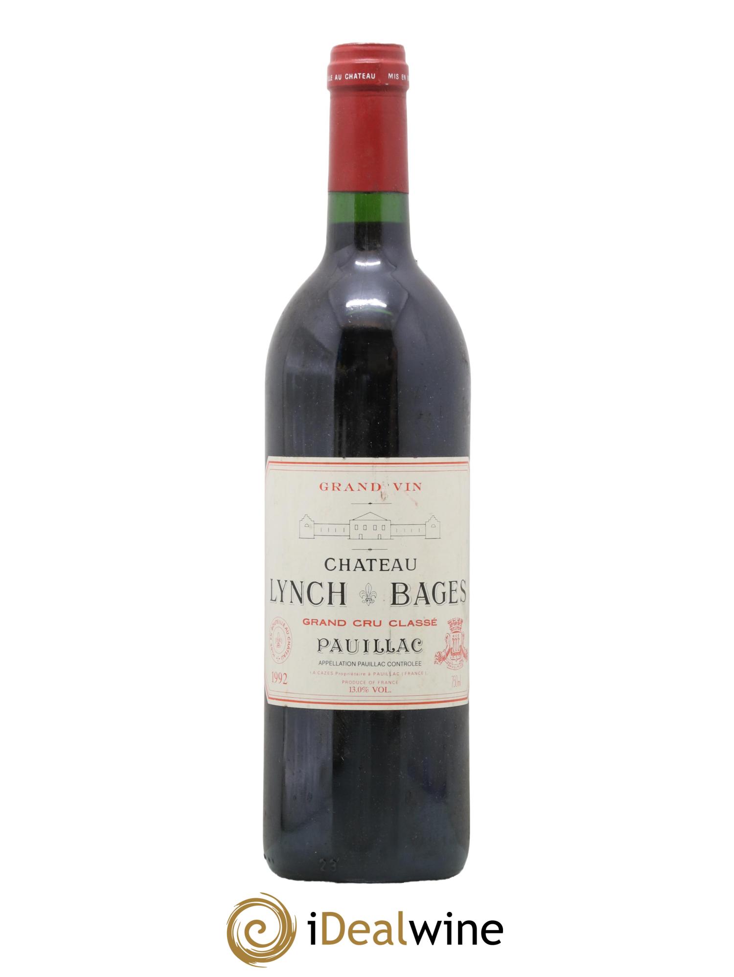 Château Lynch Bages 5ème Grand Cru Classé 1992 - Lot de 1 bouteille - 0