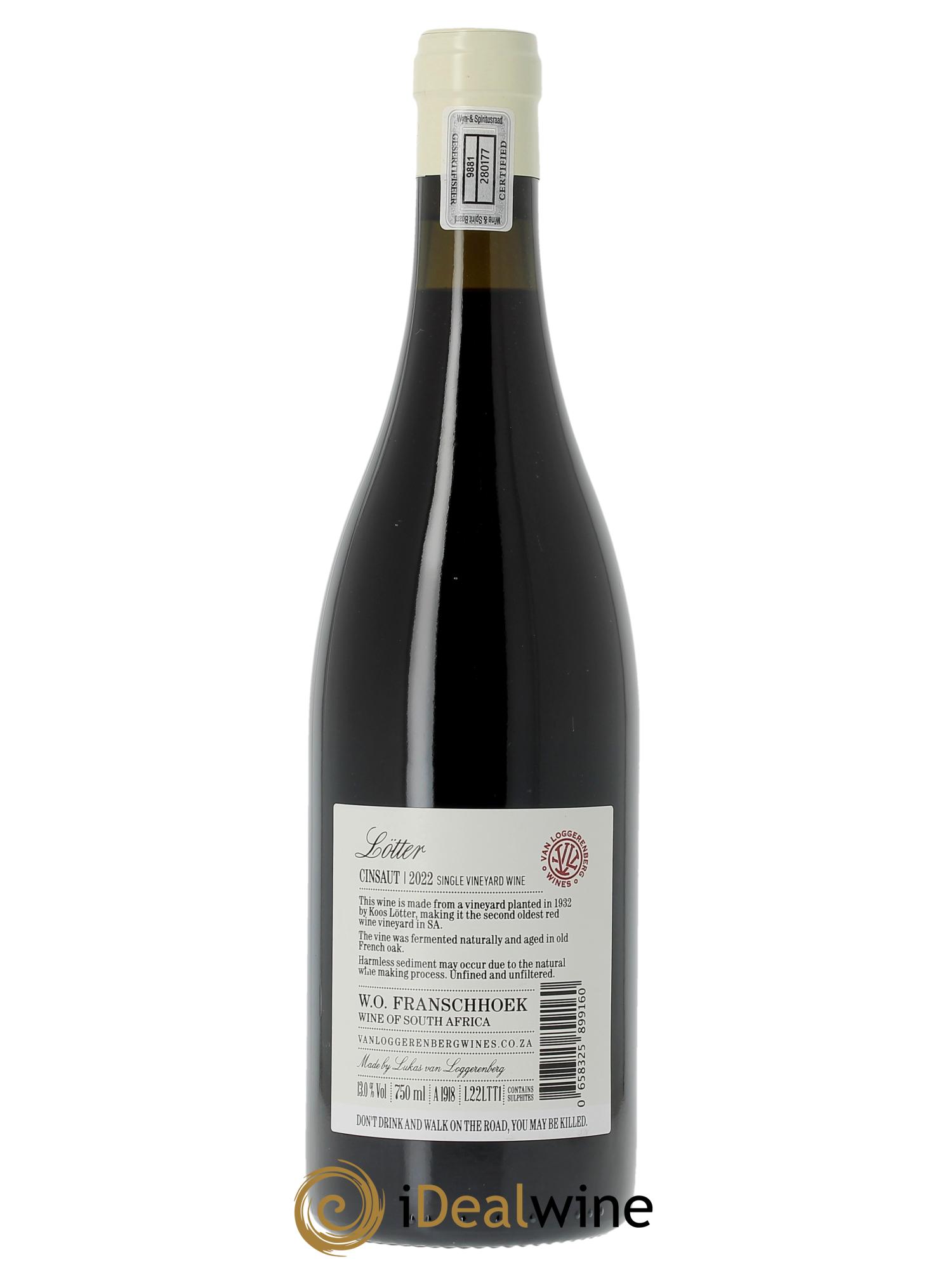Stellenbosch Van Loggerenberg Wines Lötter 2022 - Lot of 1 bottle - 1