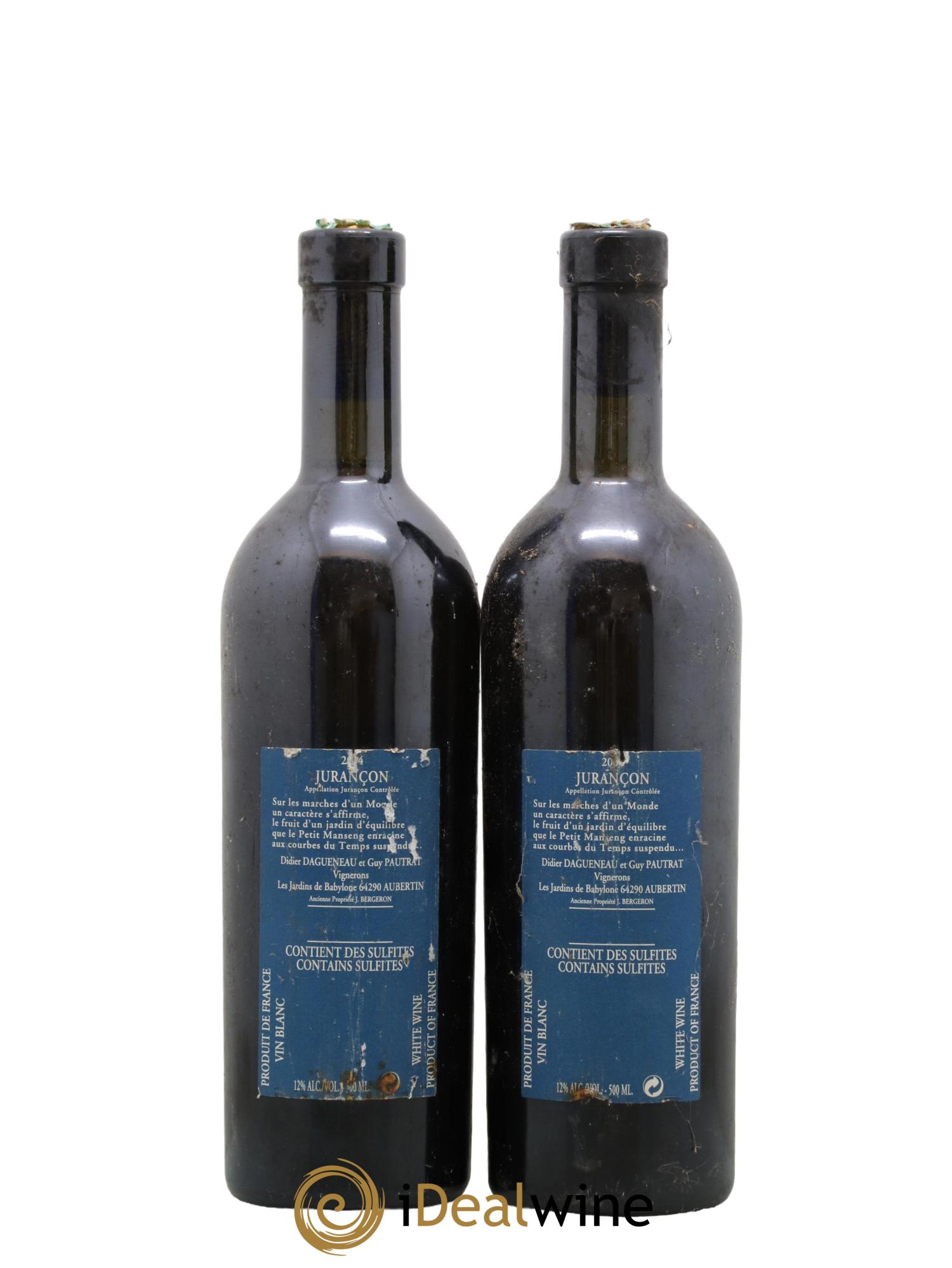 Vin de France (anciennement Jurançon) Jardins de Babylone Didier Dagueneau 2004 - Lot de 2 format 50cls - 1