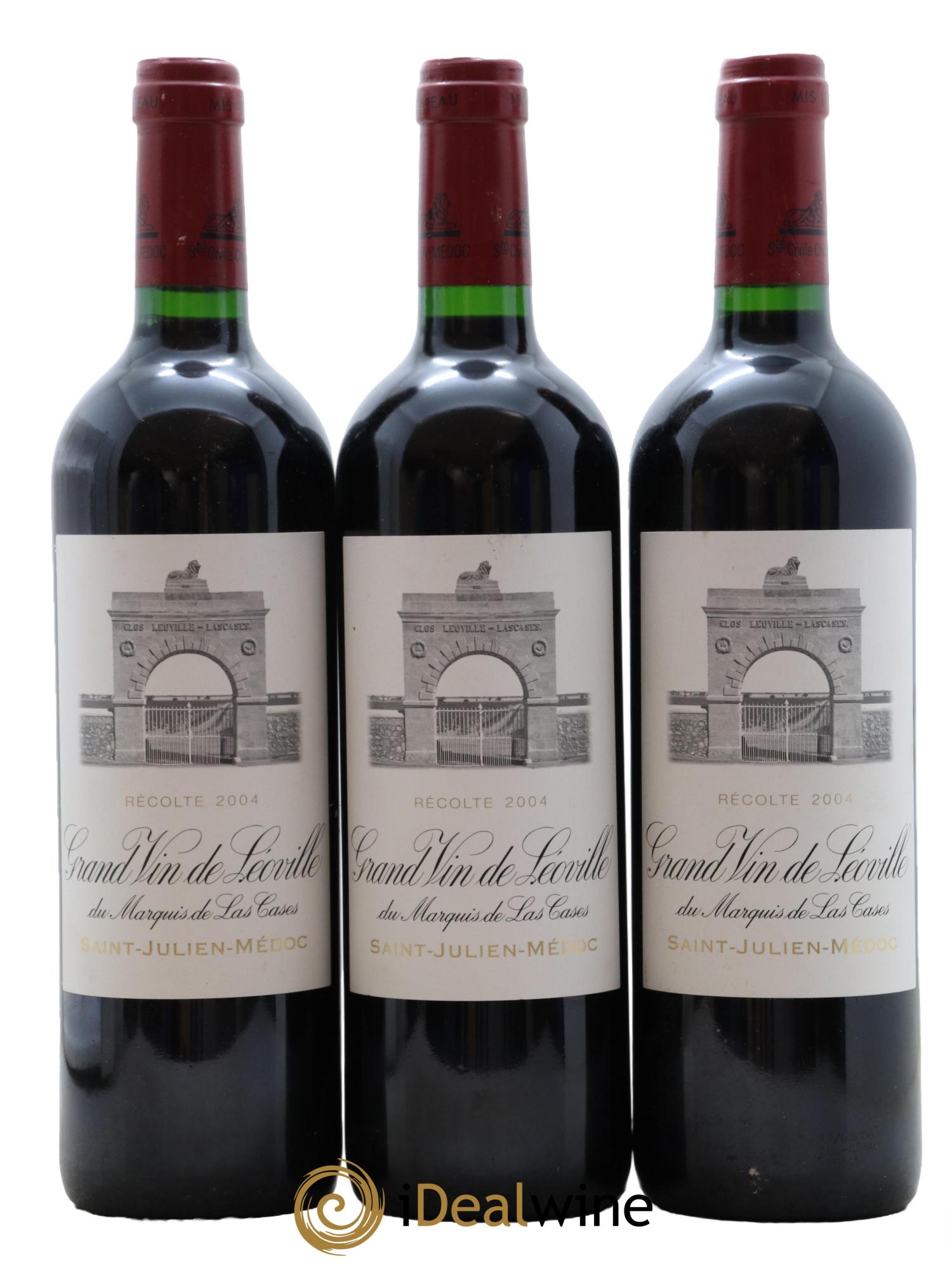 Château Léoville Las Cases 2ème Grand Cru Classé 2004 - Lot de 3 bouteilles - 0