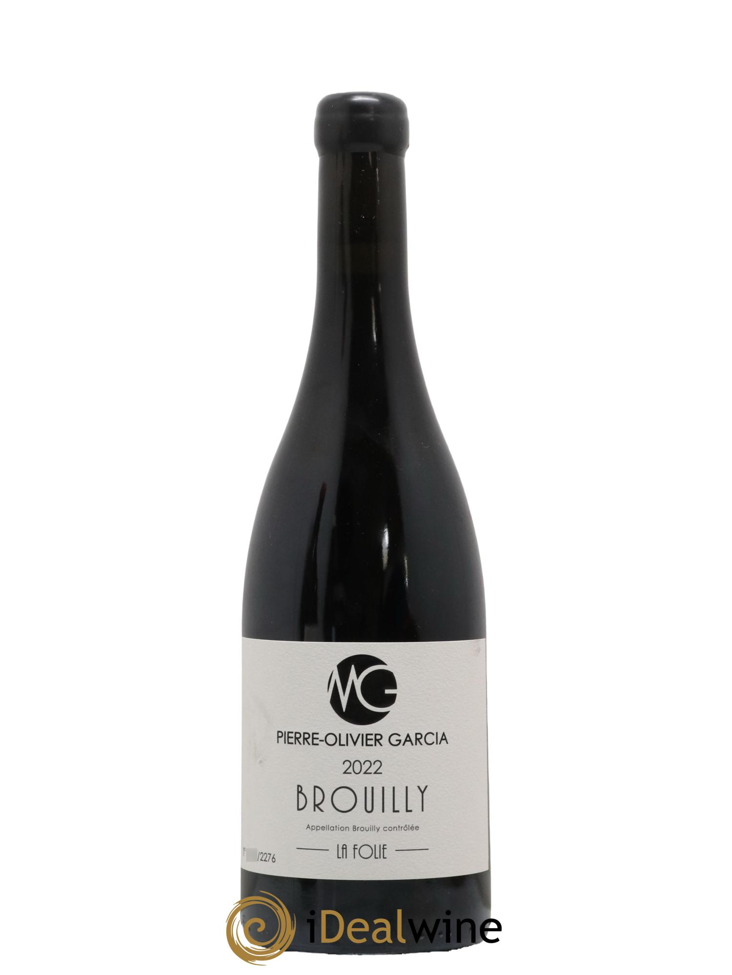 Brouilly La Folie Pierre Olivier Garcia 2022 - Lot de 1 bouteille - 0