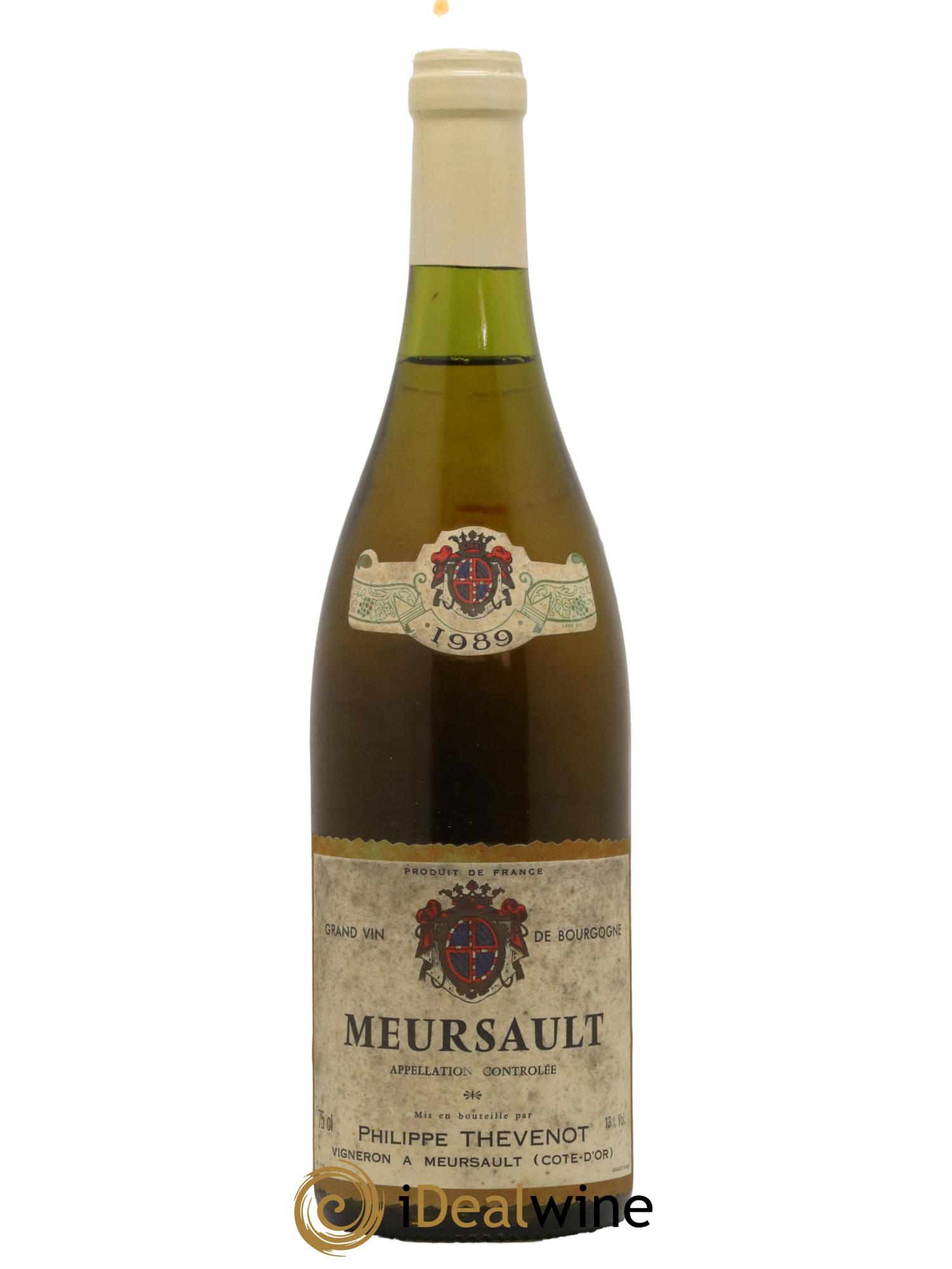 Meursault Domaine Philippe Thevenot 1989 - Lot de 1 bouteille - 0