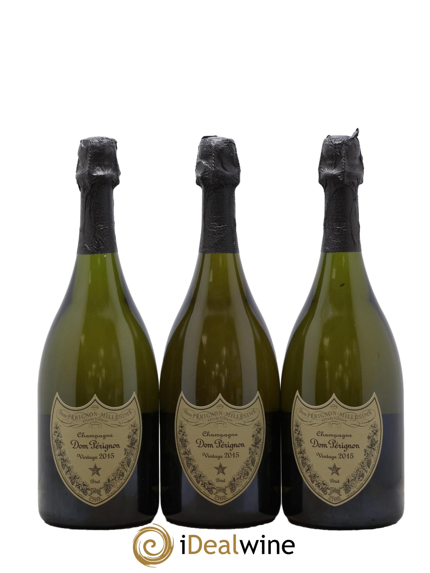 Brut Dom Pérignon 2015 - Lot of 3 bottles - 0