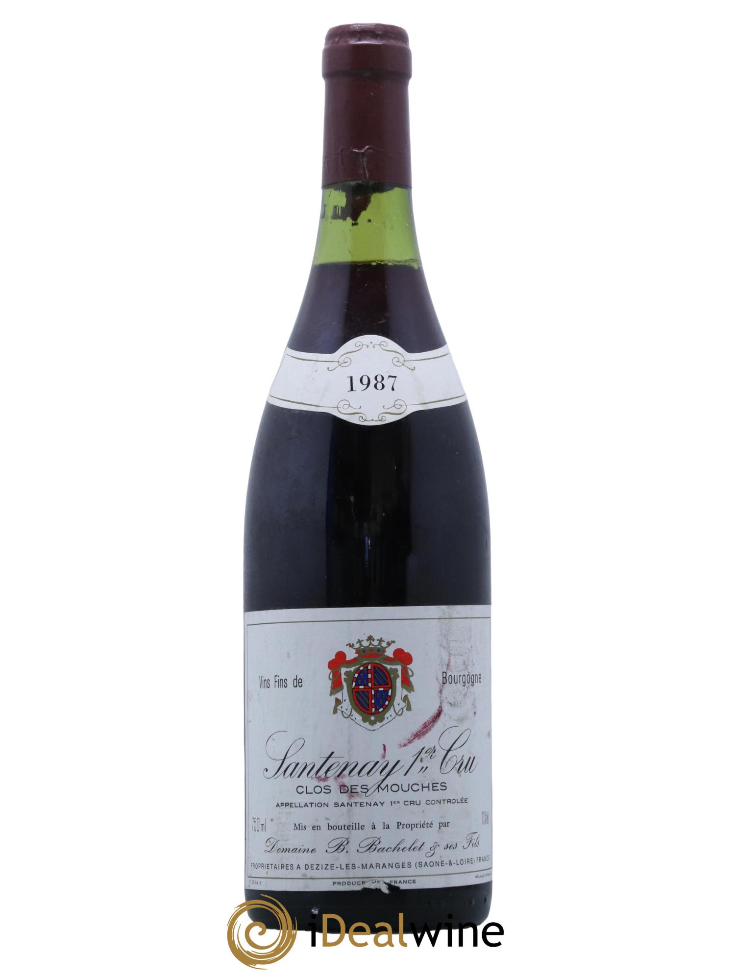 Santenay 1er Cru Clos des Mouches Domaine B. Bachelet et ses fils 1987 - Lot de 1 bouteille - 0