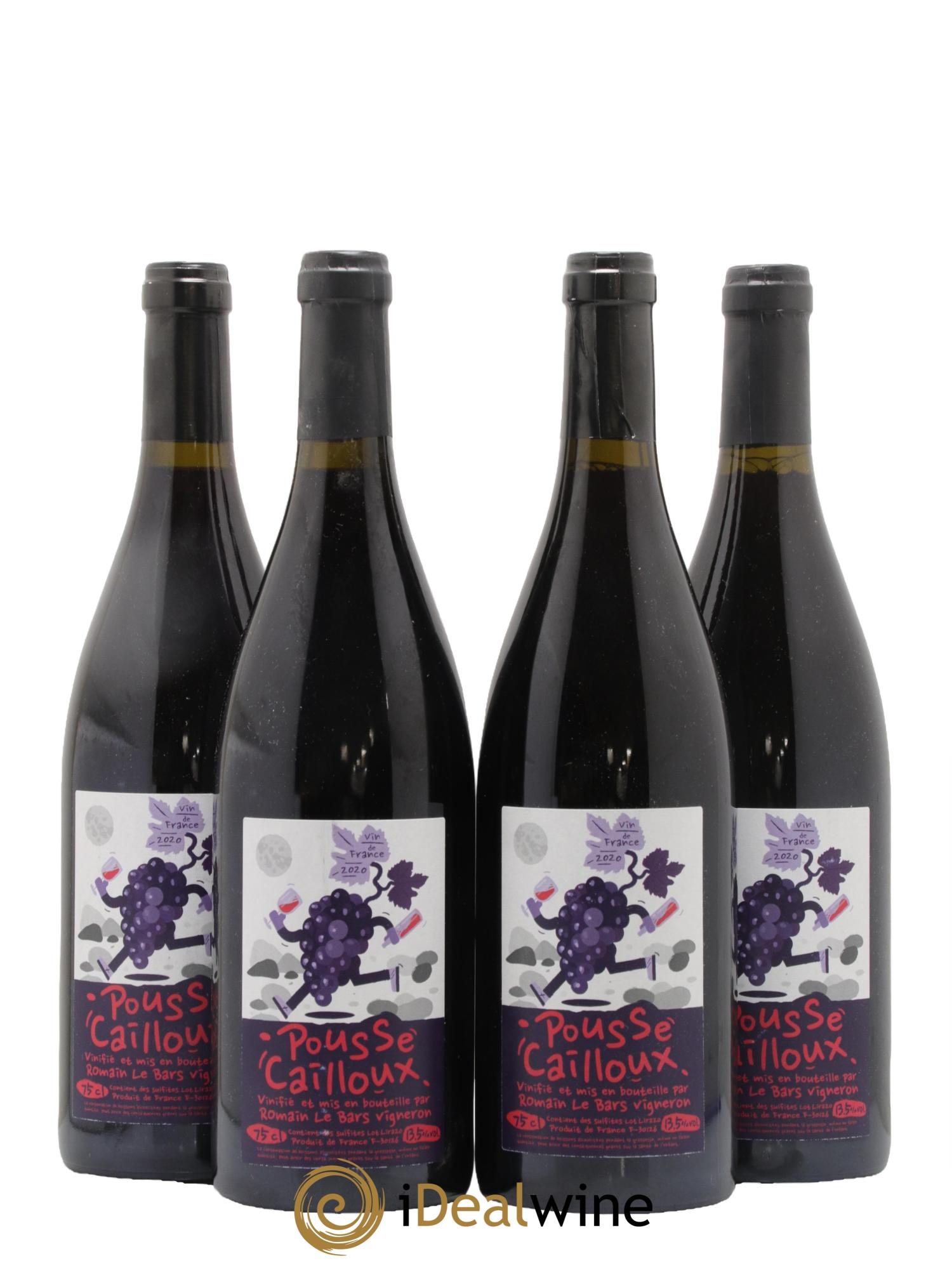 Vin de France Pousse Cailloux Romain Le Bars 2020 - Lot of 4 bottles - 0