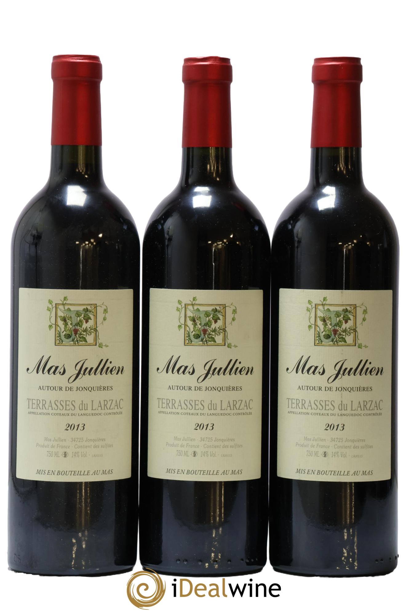 Coteaux du Languedoc - Terrasses du Larzac Mas Jullien Autour de Jonquières Olivier Jullien 2013 - Lot of 3 bottles - 0