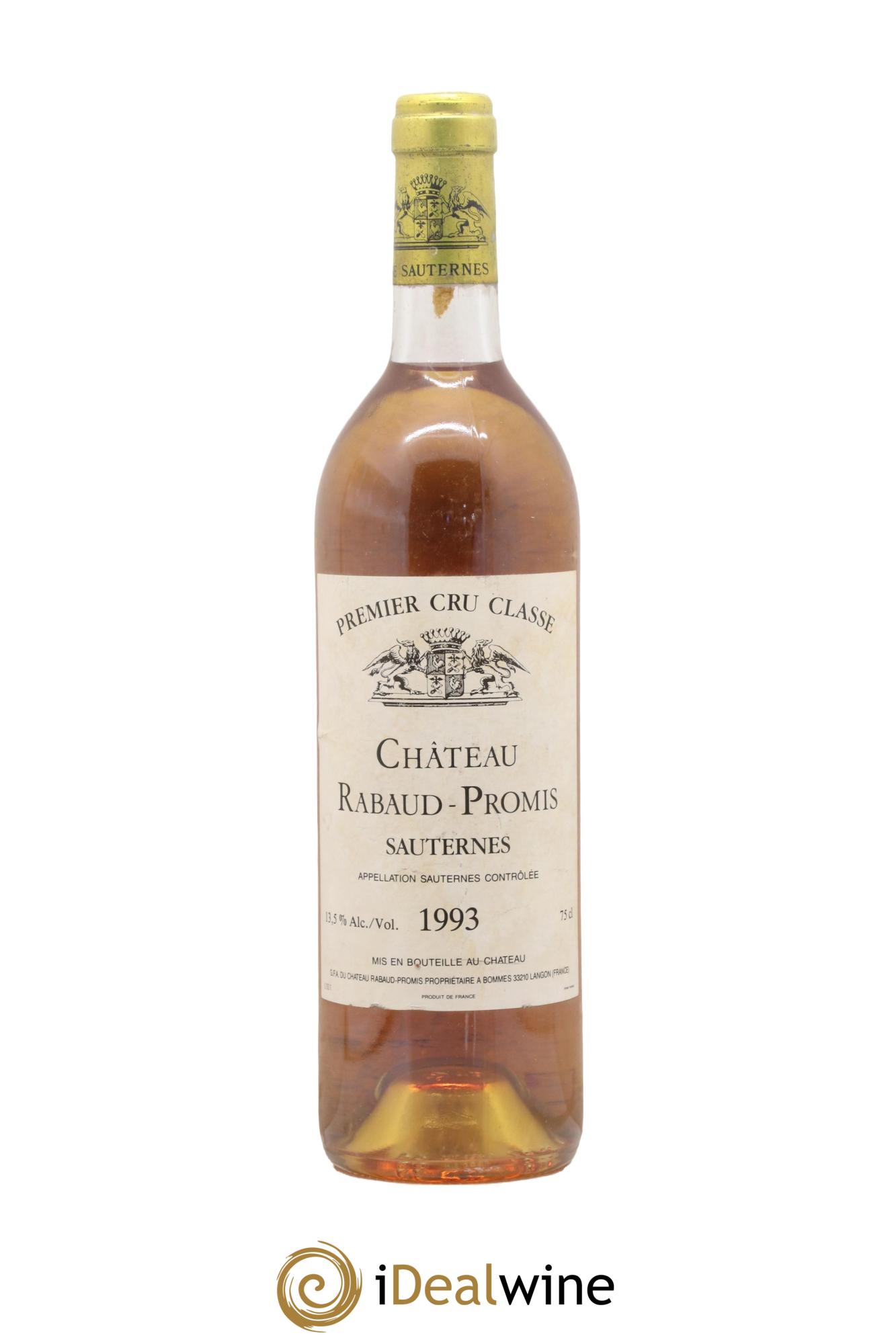 Château Rabaud Promis 1er Grand Cru Classé 1993 - Lot of 1 bottle - 0