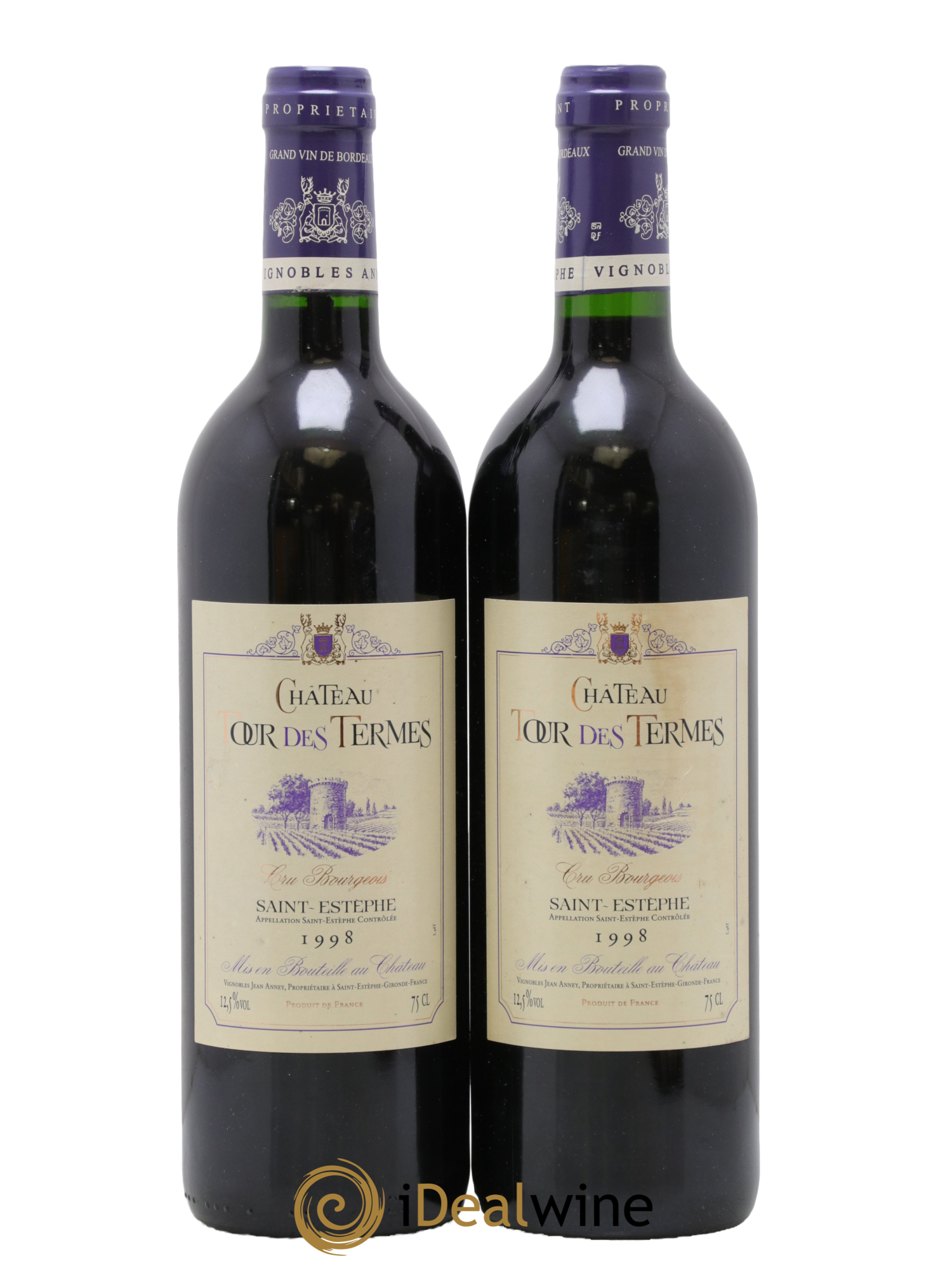 Château Tour des Termes Cru Bourgeois 1998 - Lot of 2 bottles - 0