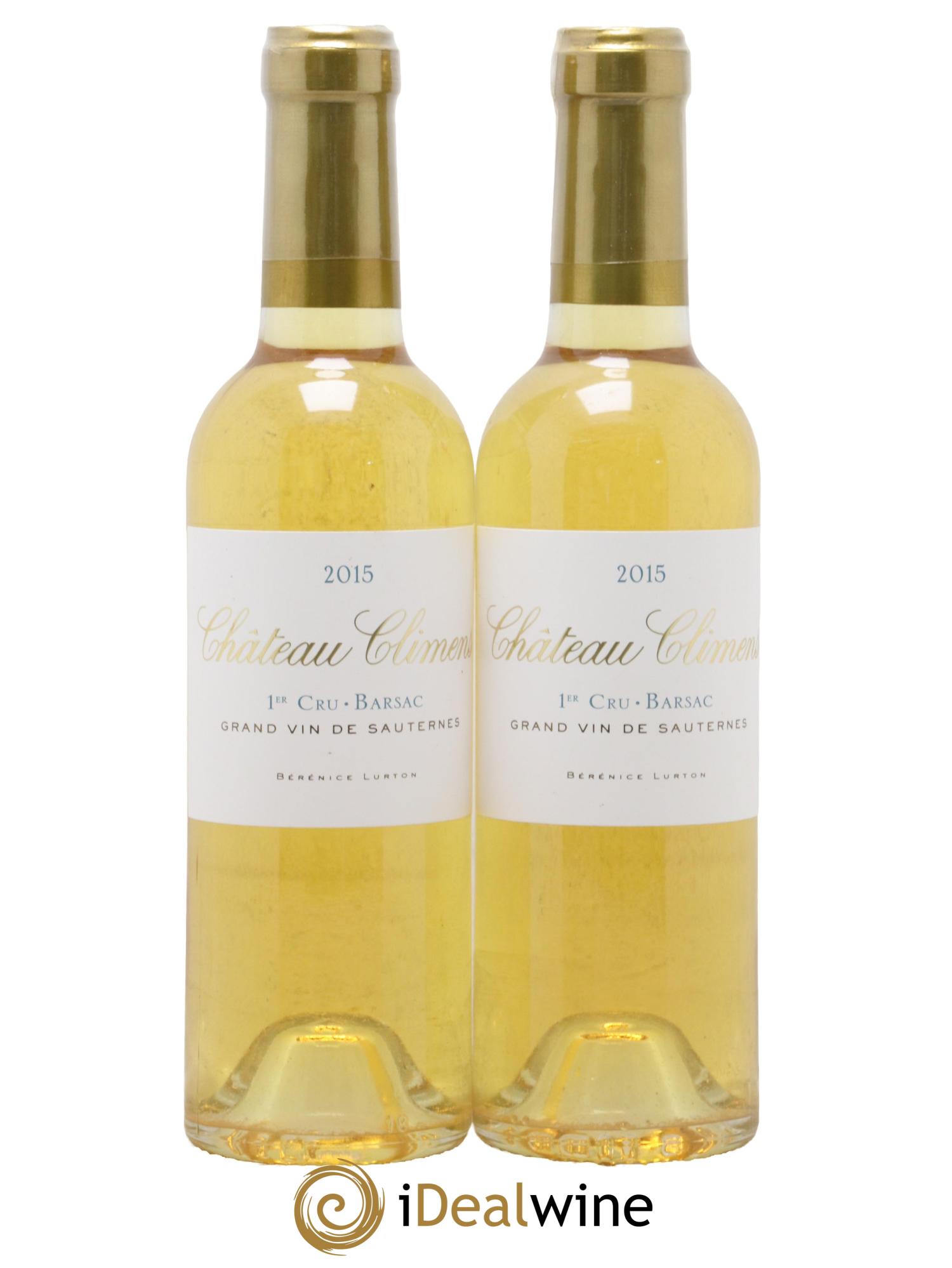 Château Climens 1er Grand Cru Classé 2015 - Lot de 2 demi bouteilles - 0