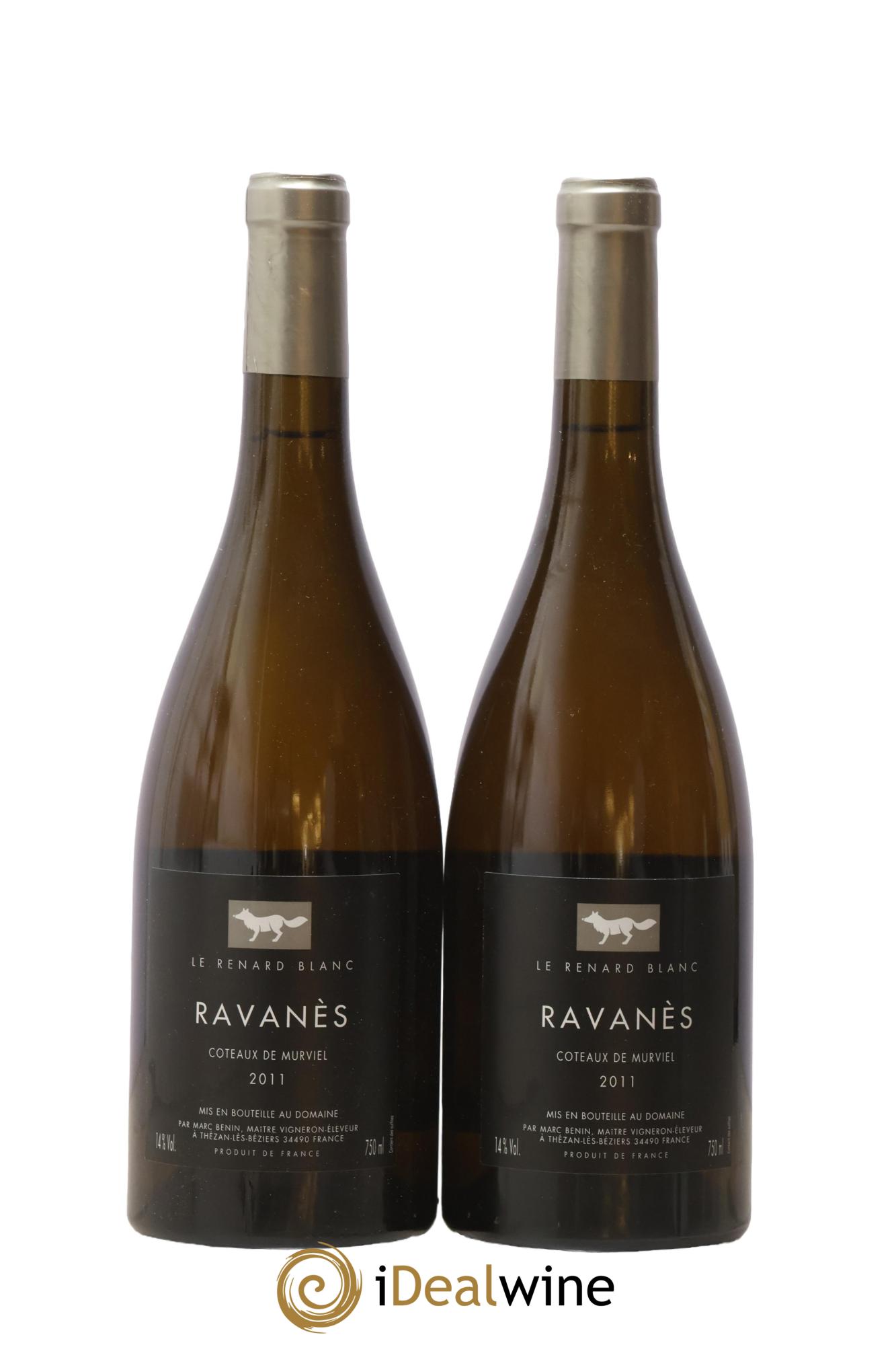 IGP Pays d'Hérault (Vin de Pays de l'Hérault) Coteaux de Murviel Le Renard Blanc Domaine Ravanès 2011 - Posten von 2 Flaschen - 0
