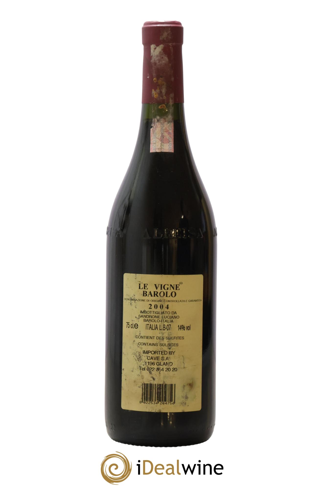 Barolo DOCG Le Vigne Luciano Sandrone 2004 - Lot de 1 bouteille - 1