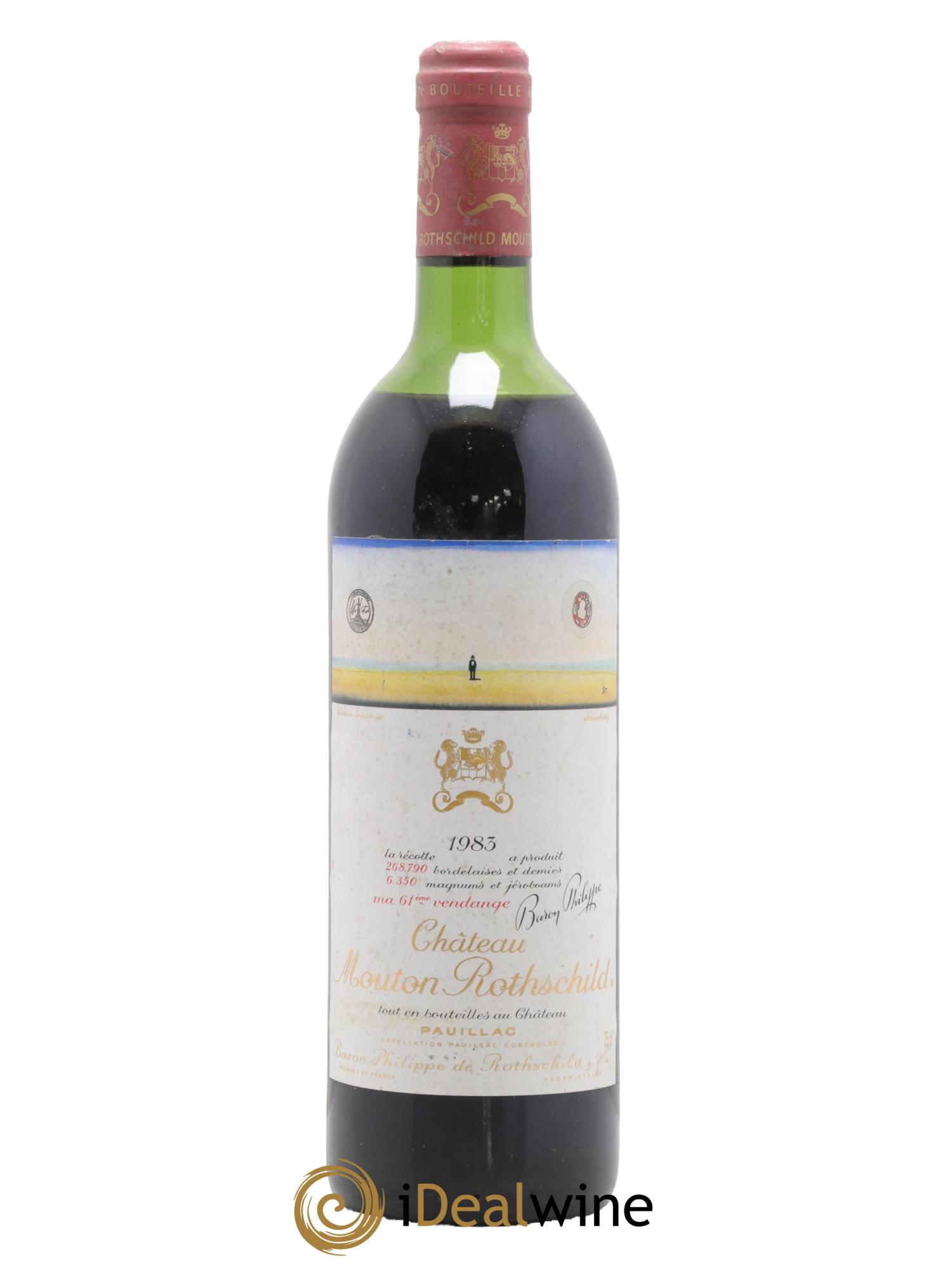 Château Mouton Rothschild 1er Grand Cru Classé 1983 - Lot de 1 bouteille - 0