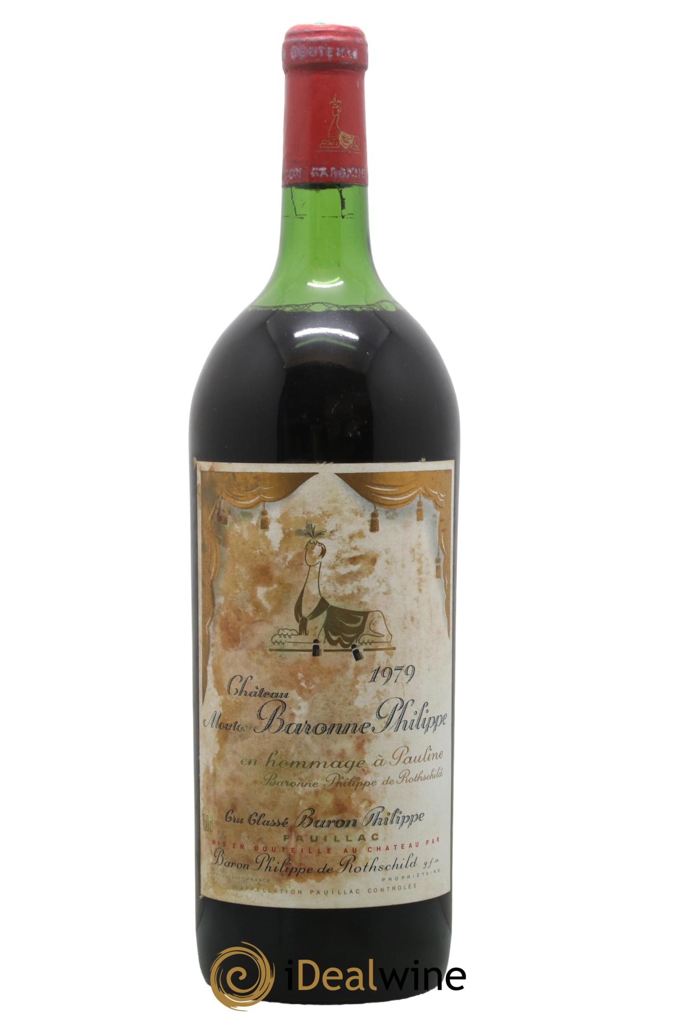 Château d' Armailhac - Mouton Baron(ne) Philippe 5ème Grand Cru Classé 1979 - Lot de 1 magnum - 0