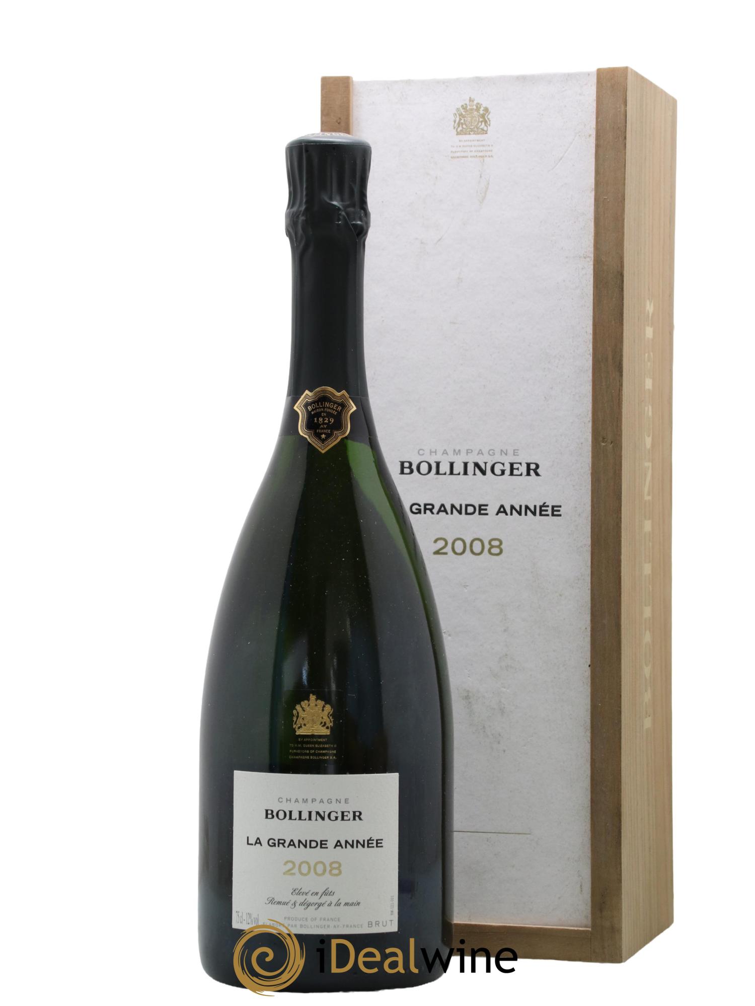 La Grande Année Brut Bollinger 2008 - Lot de 1 bouteille - 0