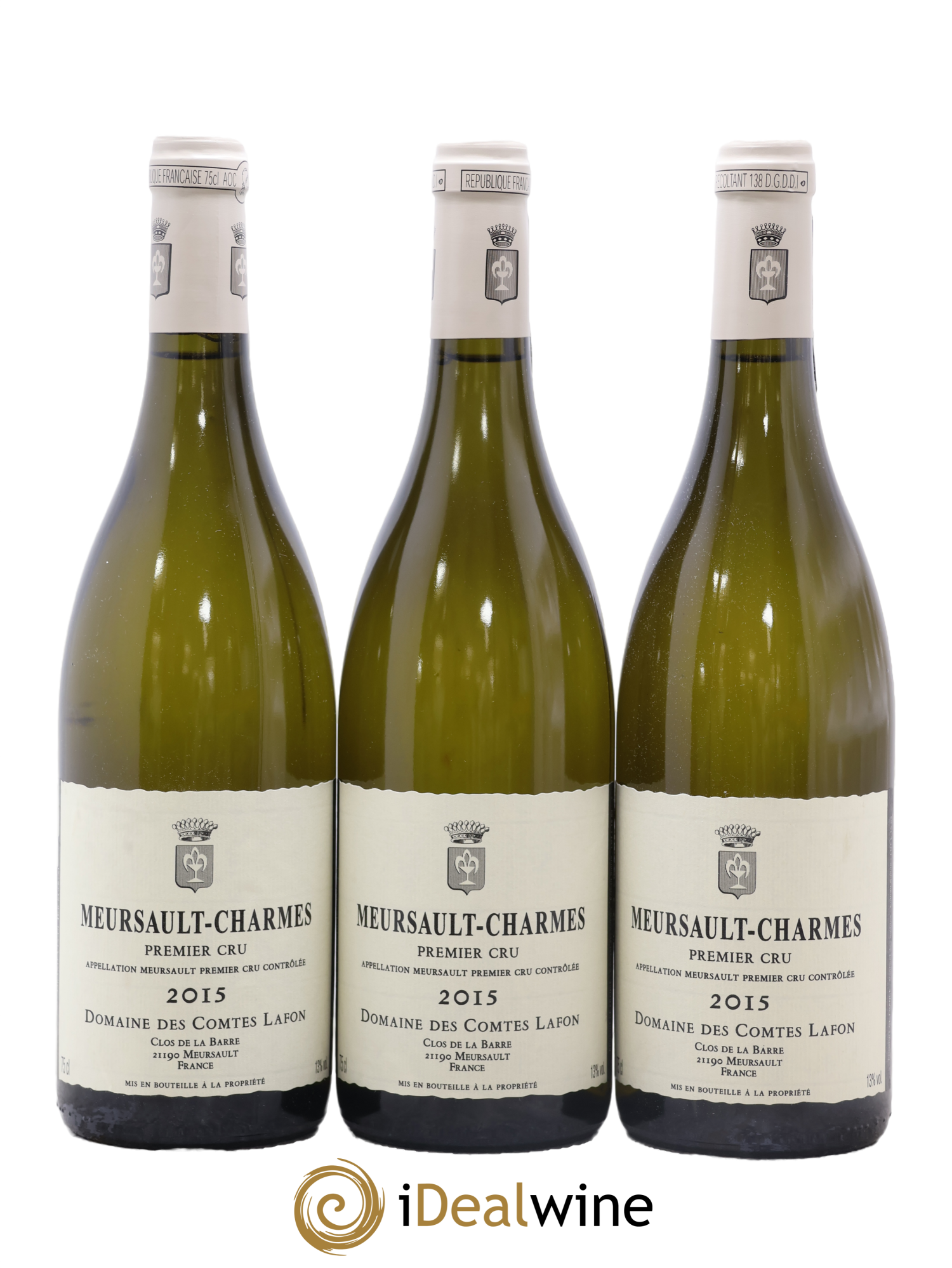 Meursault 1er Cru Charmes Comtes Lafon (Domaine des) 2015 - Lot of 3 bottles - 0