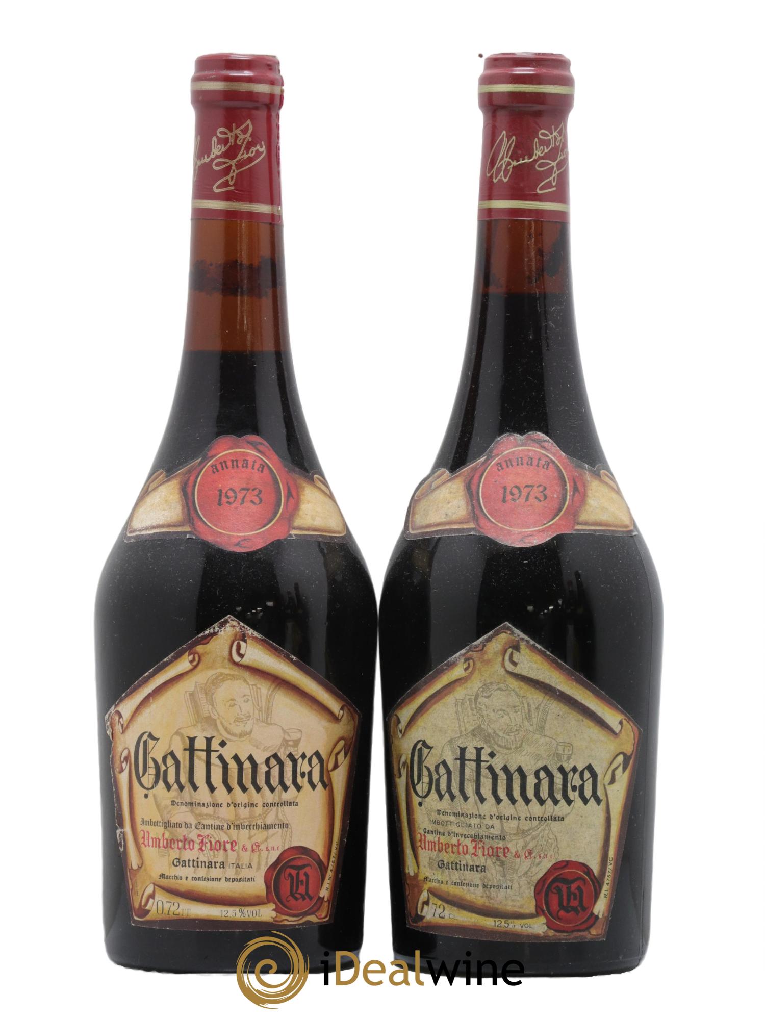 Gattinara DOCG Umberto Fiore 1973 - Lot de 2 bouteilles - 0