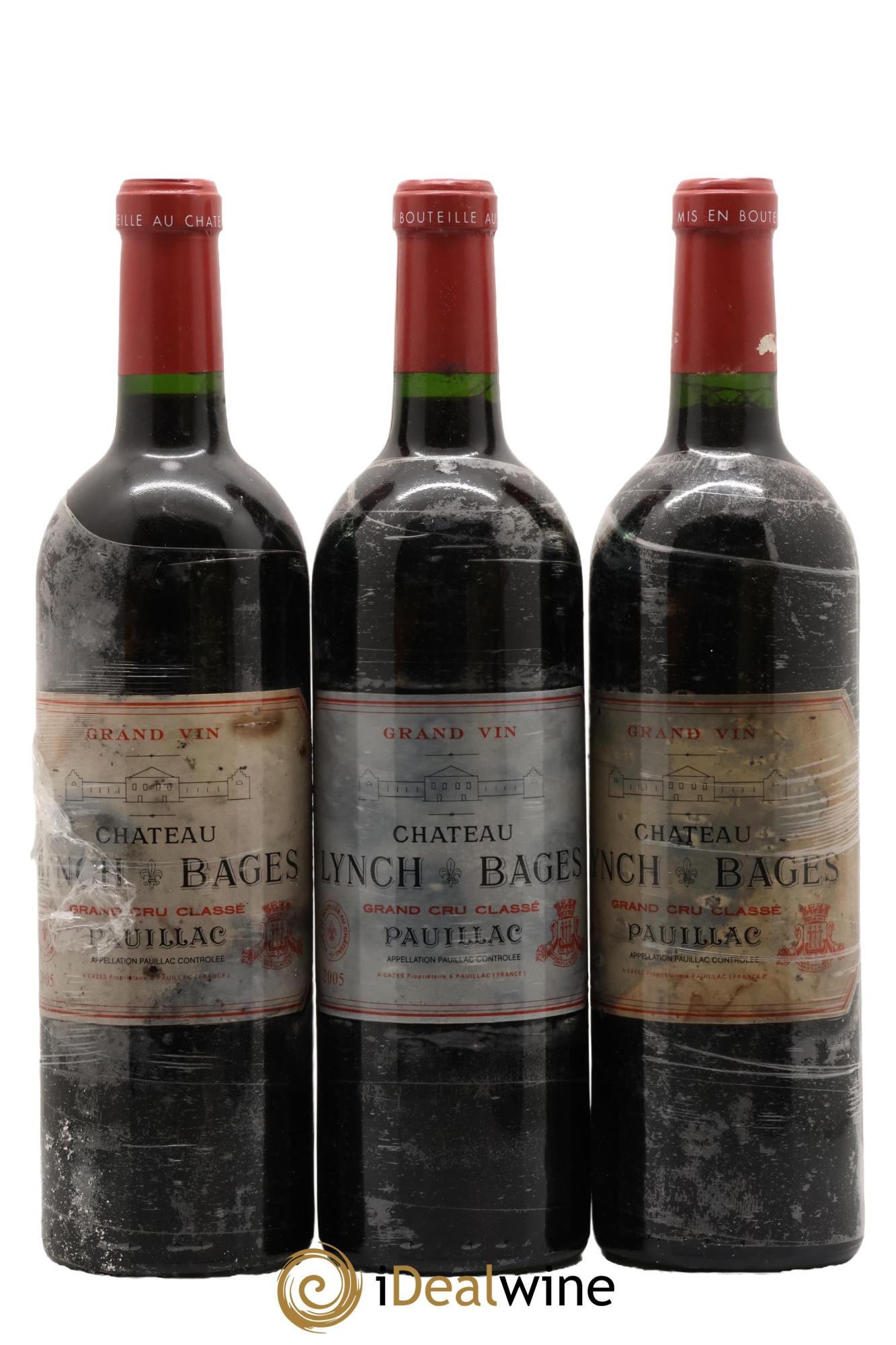 Château Lynch Bages 5ème Grand Cru Classé 2005 - Lot de 3 bouteilles - 0