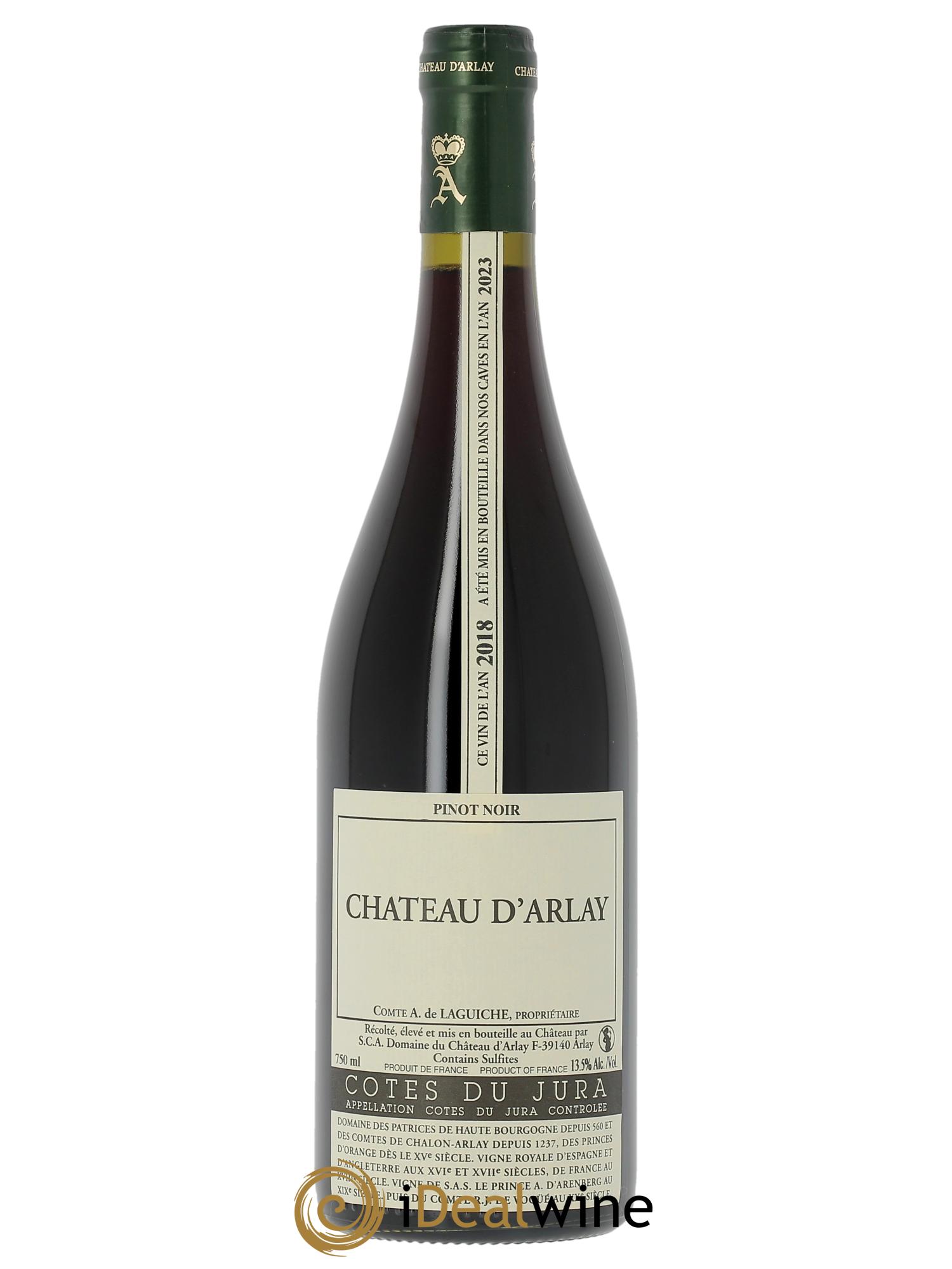 Côtes du Jura Pinot Noir Château d'Arlay  2018 - Lot de 1 bouteille - 0