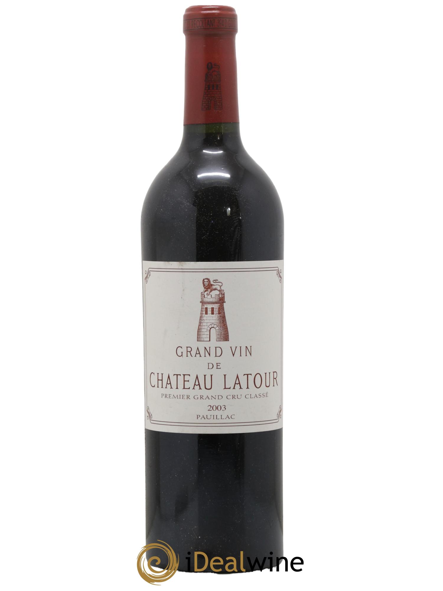 Château Latour 1er Grand Cru Classé 2003 - Lot de 1 bouteille - 0