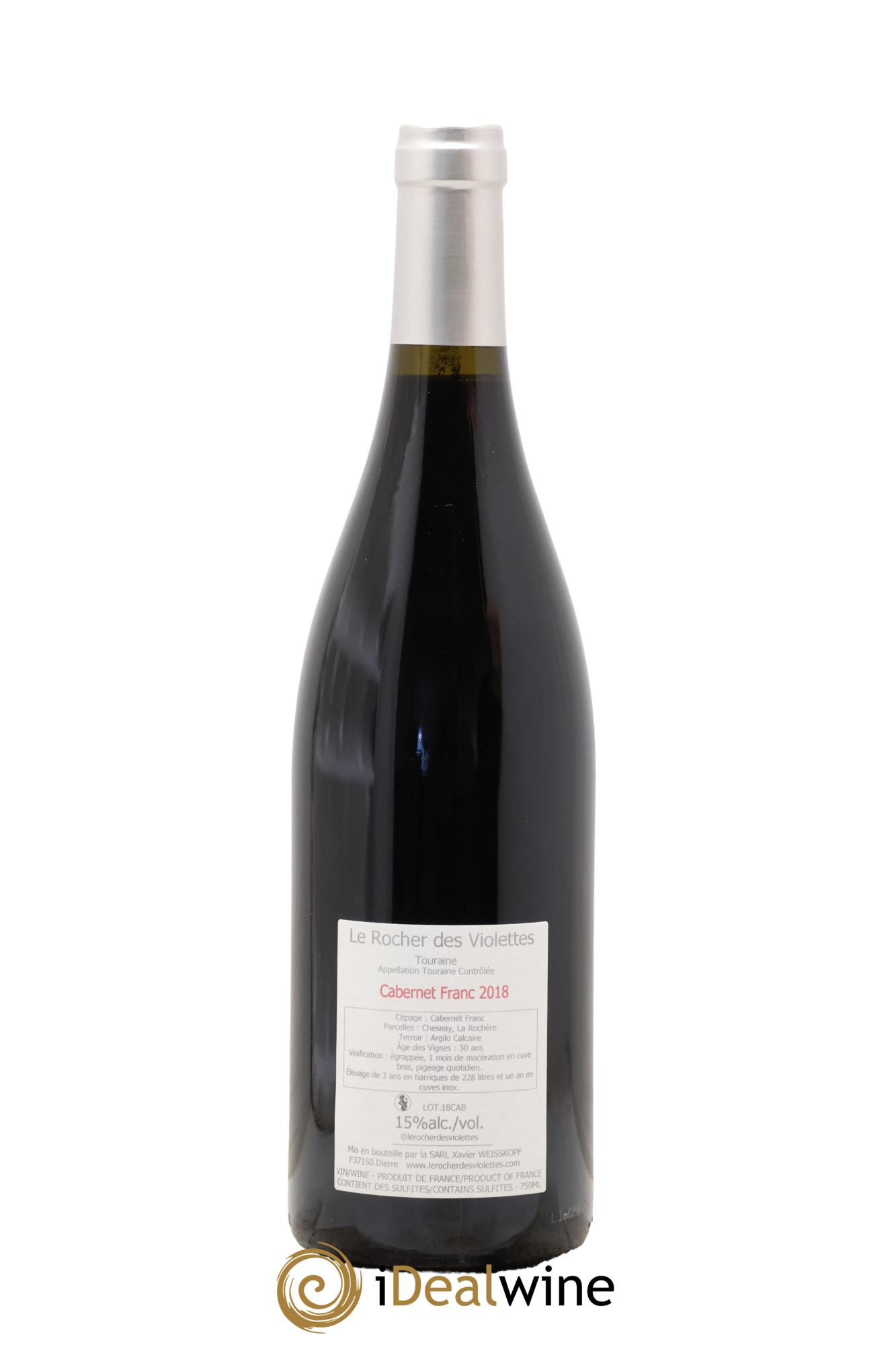 Touraine Cabernet Franc Le Rocher des Violettes 2018 - Lot of 1 bottle - 1