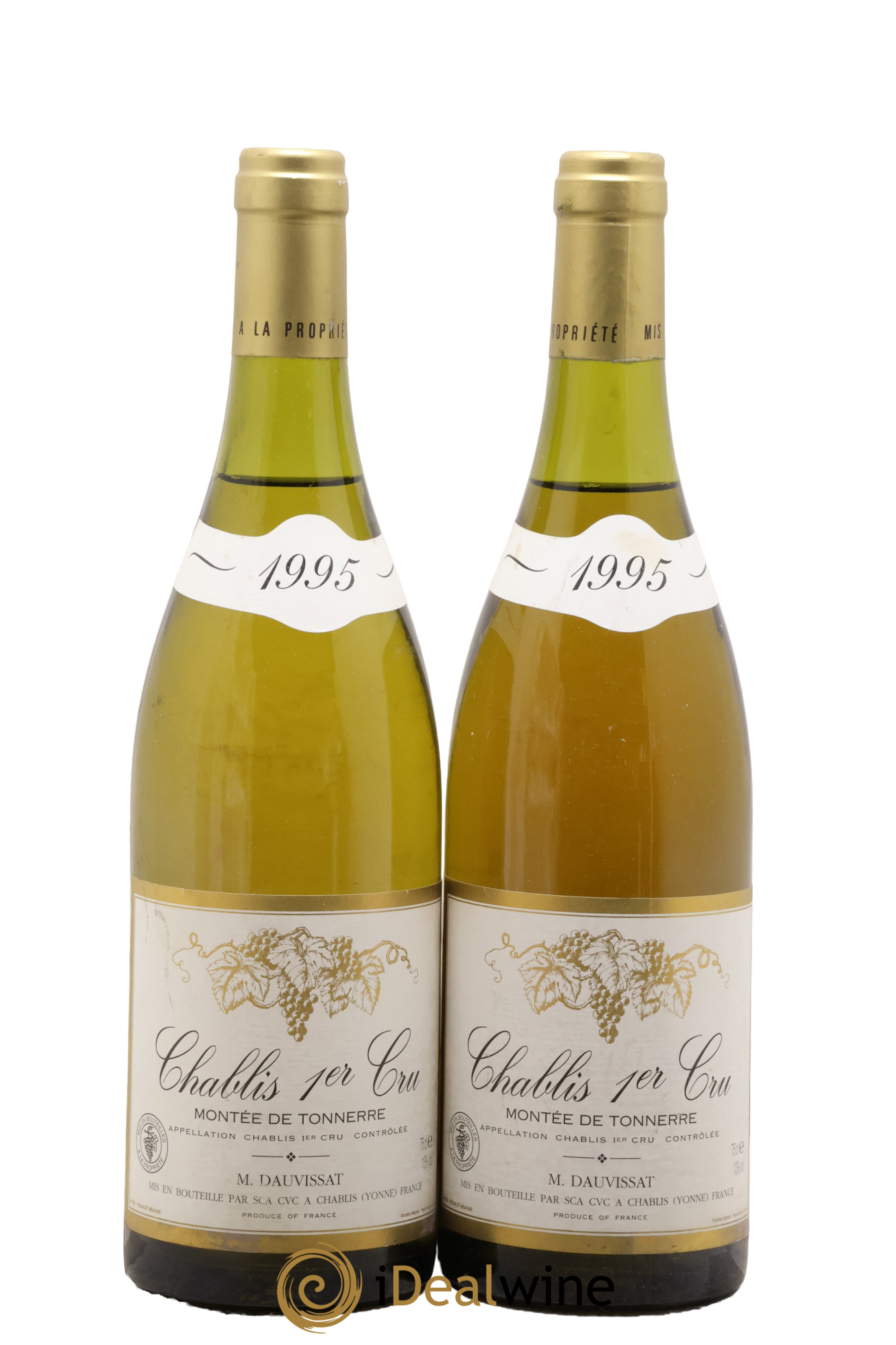 Chablis 1er Cru Montee de Tonnerre Domaine Maurice Dauvissat 1995 - Lot de 2 bouteilles - 0