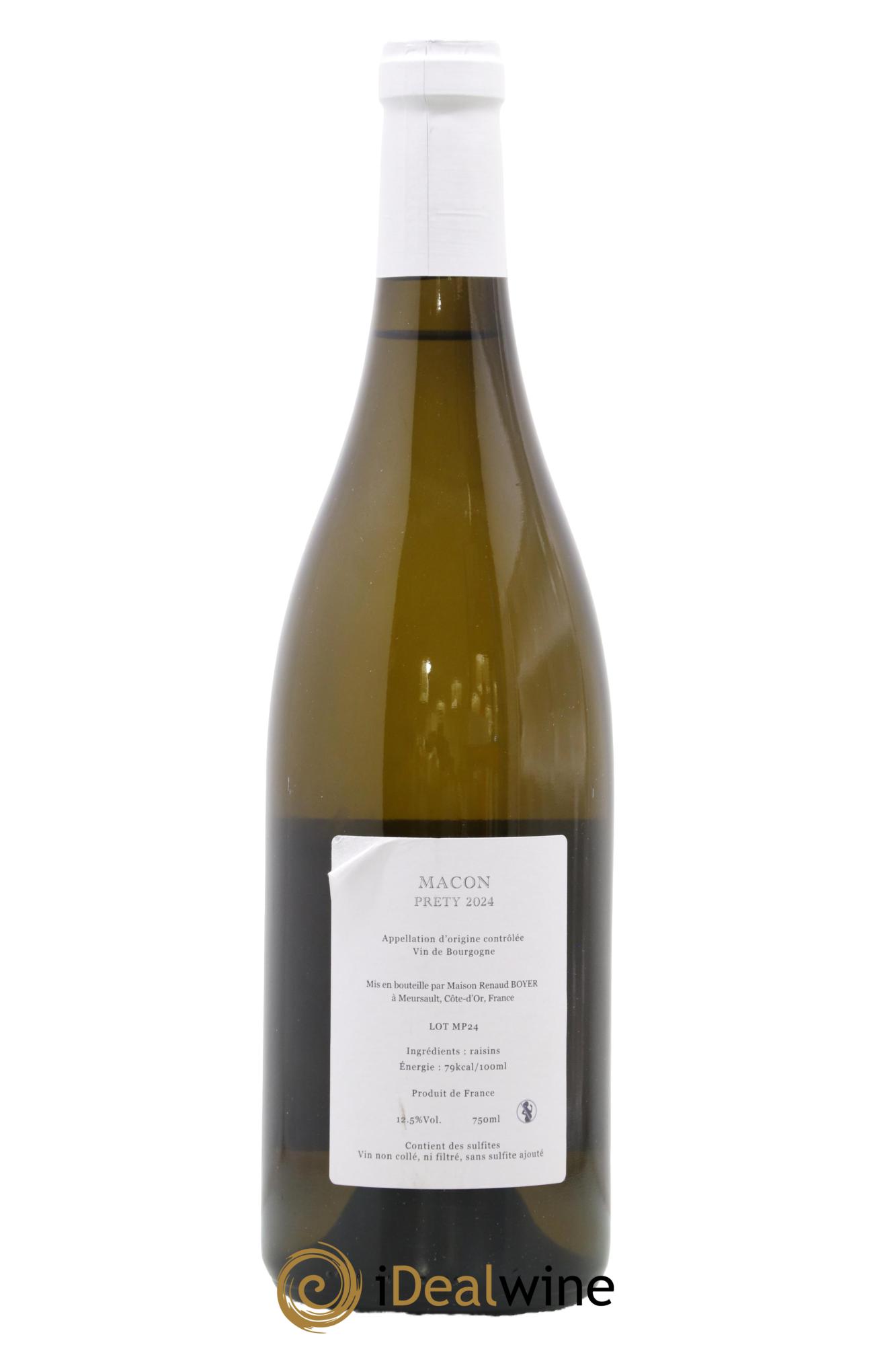 Mâcon Supérieur Préty... sur un nuage Renaud Boyer 2024 - Lot of 1 bottle - 1