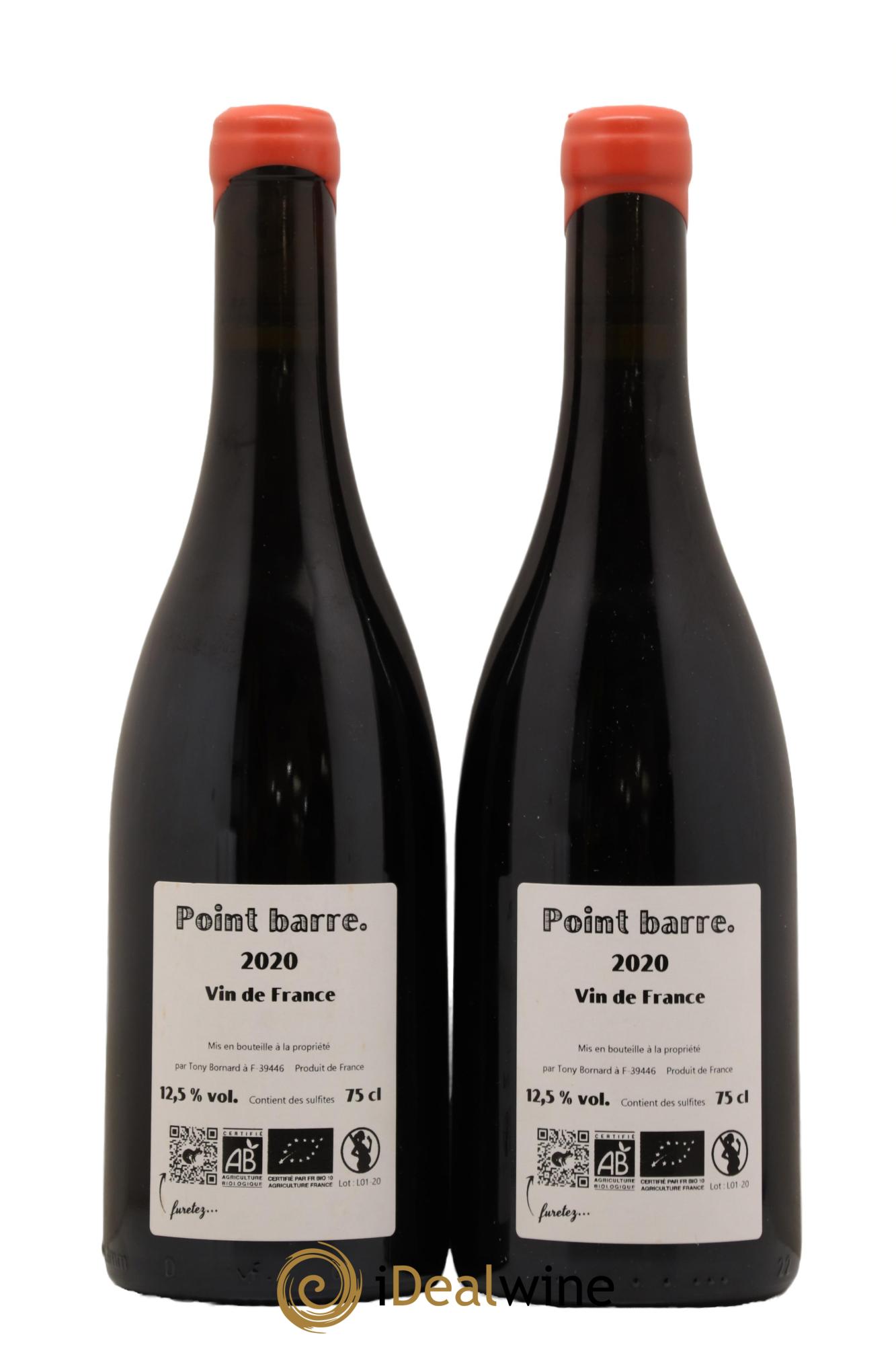 Arbois-Pupillin Ploussard Point Barre Bornard 2020 - Lot de 2 bouteilles - 1