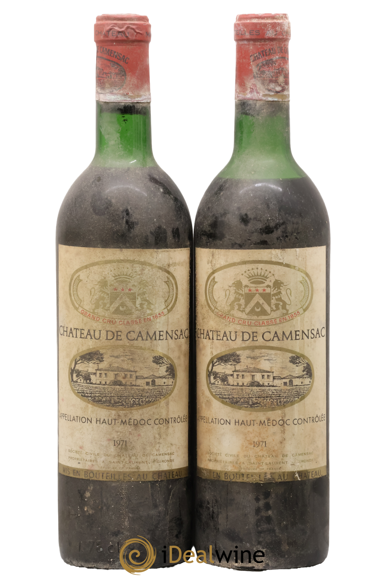 Château Camensac 5ème Grand Cru Classé 1971 - Lot of 2 bottles - 0