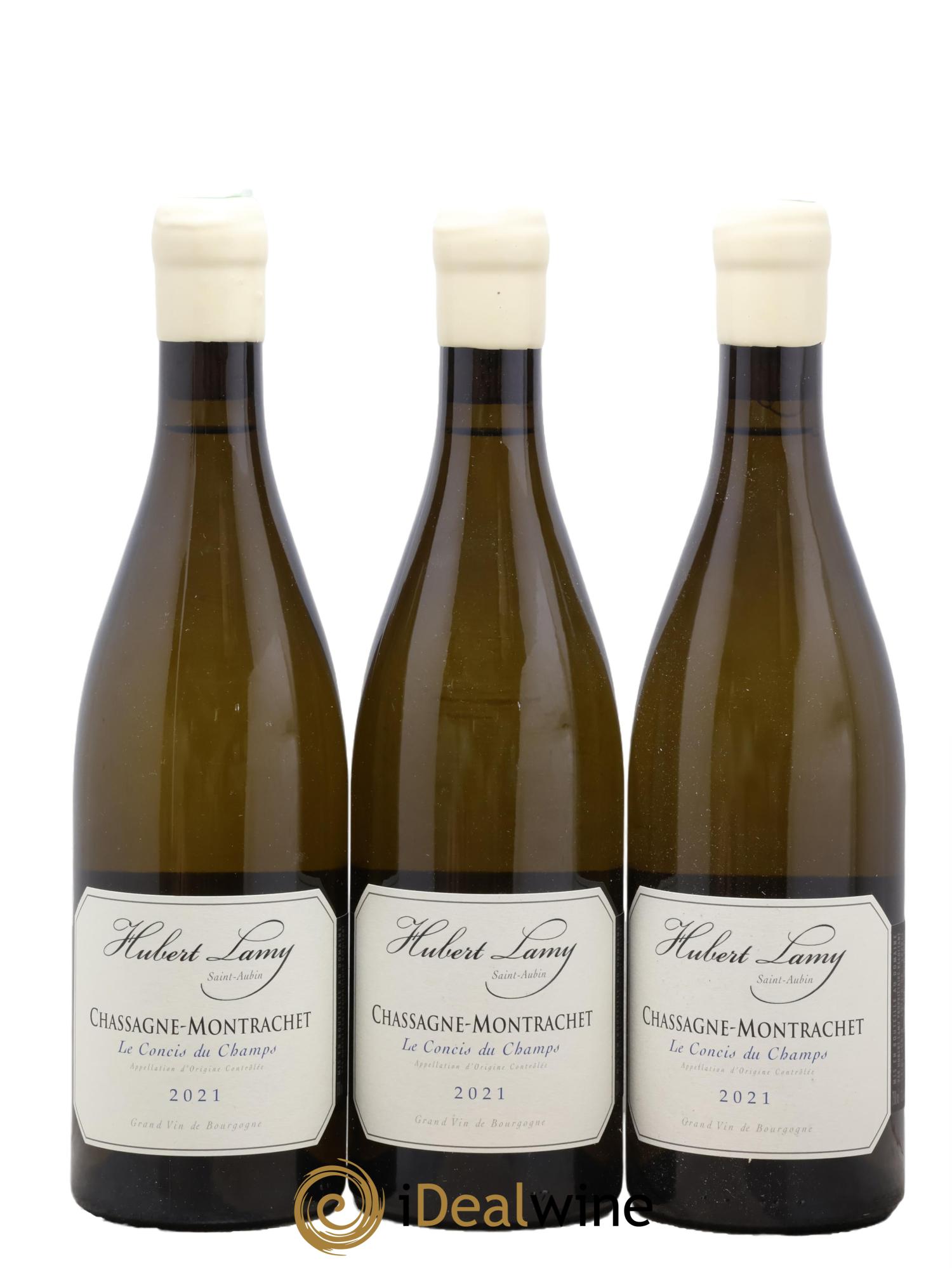 Chassagne-Montrachet Le Concis du Champs Hubert Lamy 2021 - Lot of 3 bottles - 0